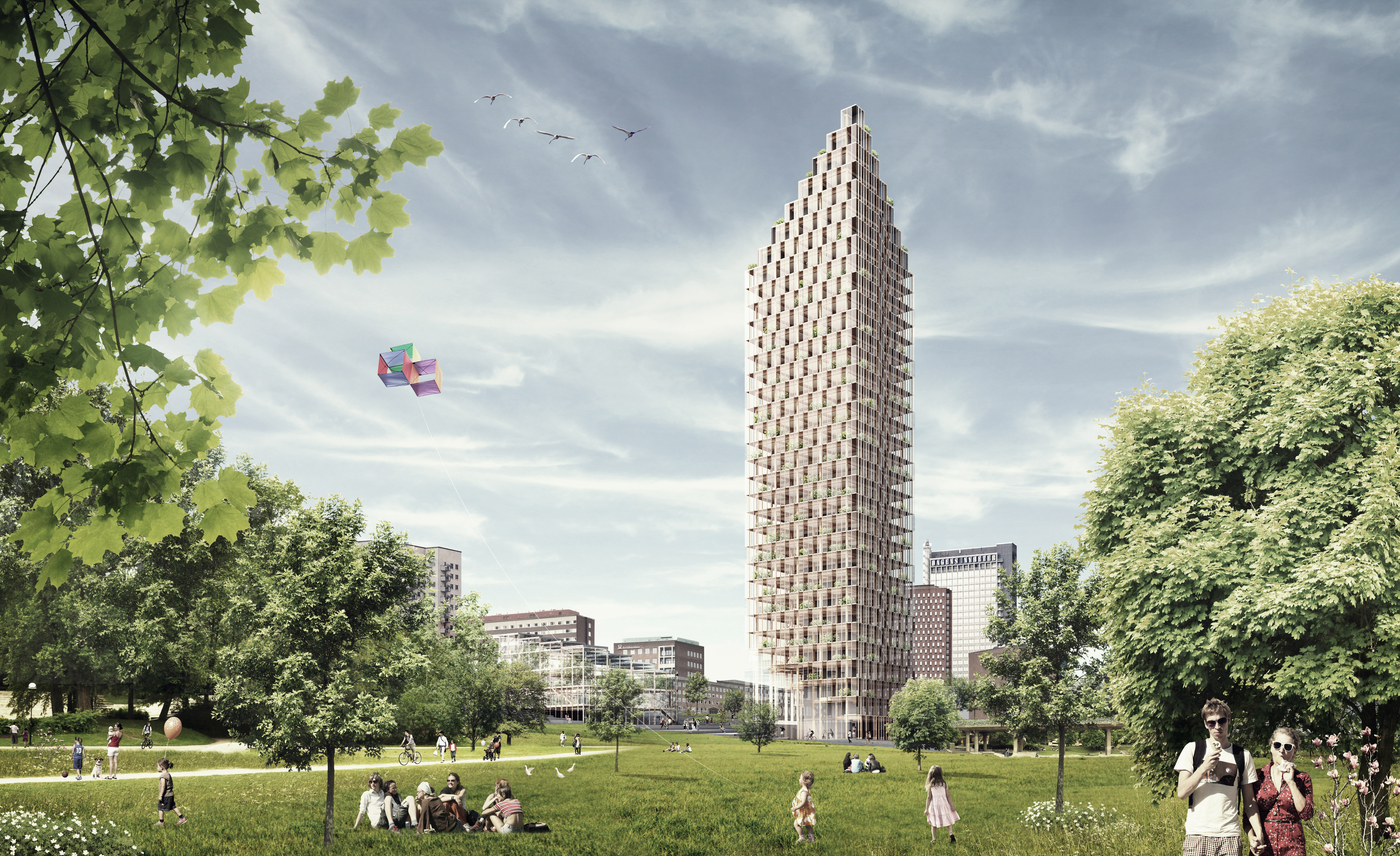 Wooden Skyscraper - Press - C.F. Møller