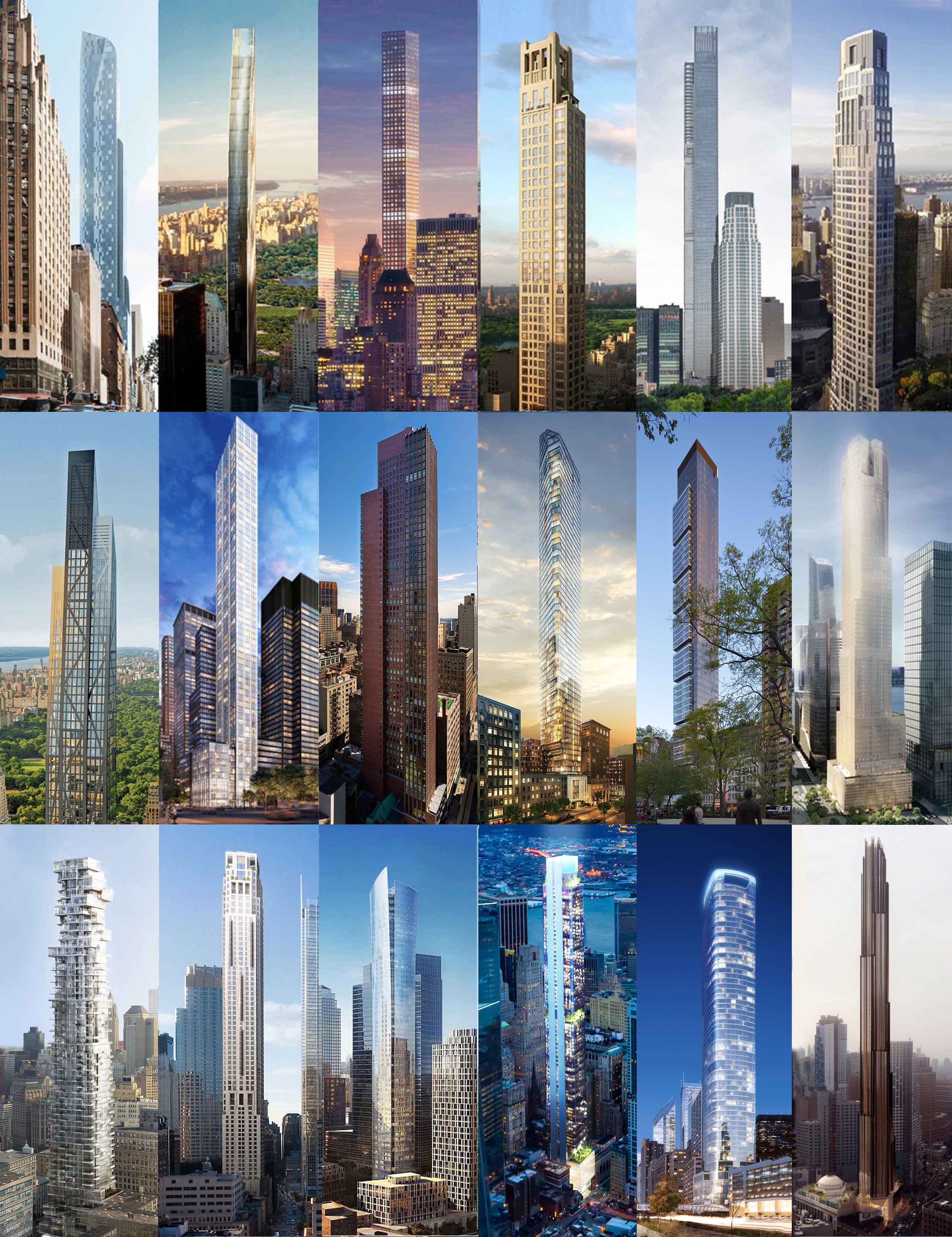 How NYC's Super Skinny Skyscrapers Stack Up Next To The World's ...