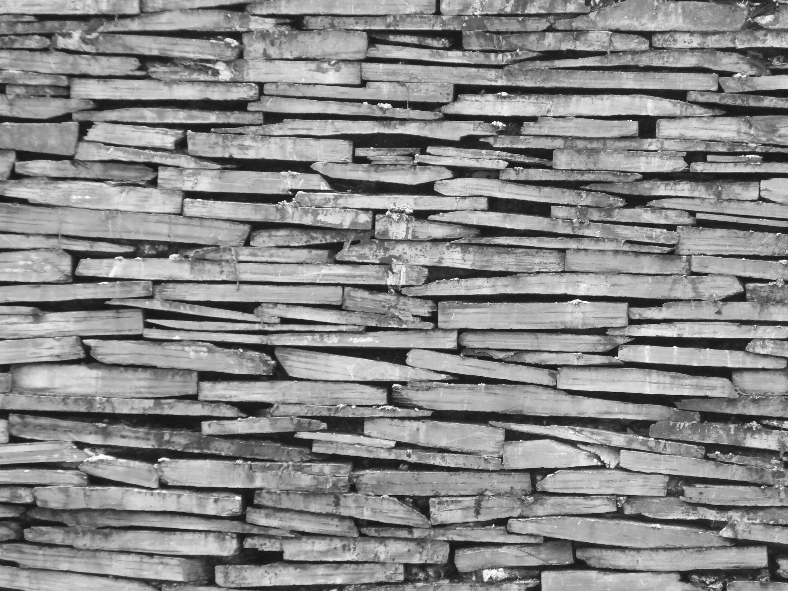 Slate dry stone wall background photo