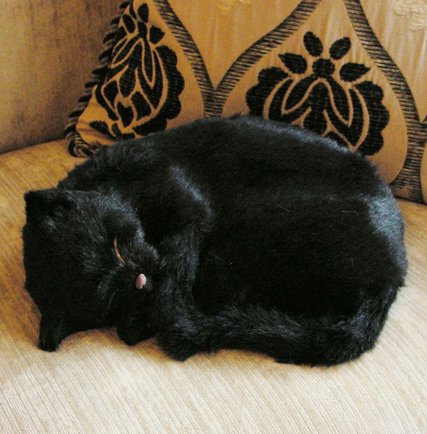 Ebony | Realistic Sleeping Life Size Black Cat | Faux Plush | Lucky ...