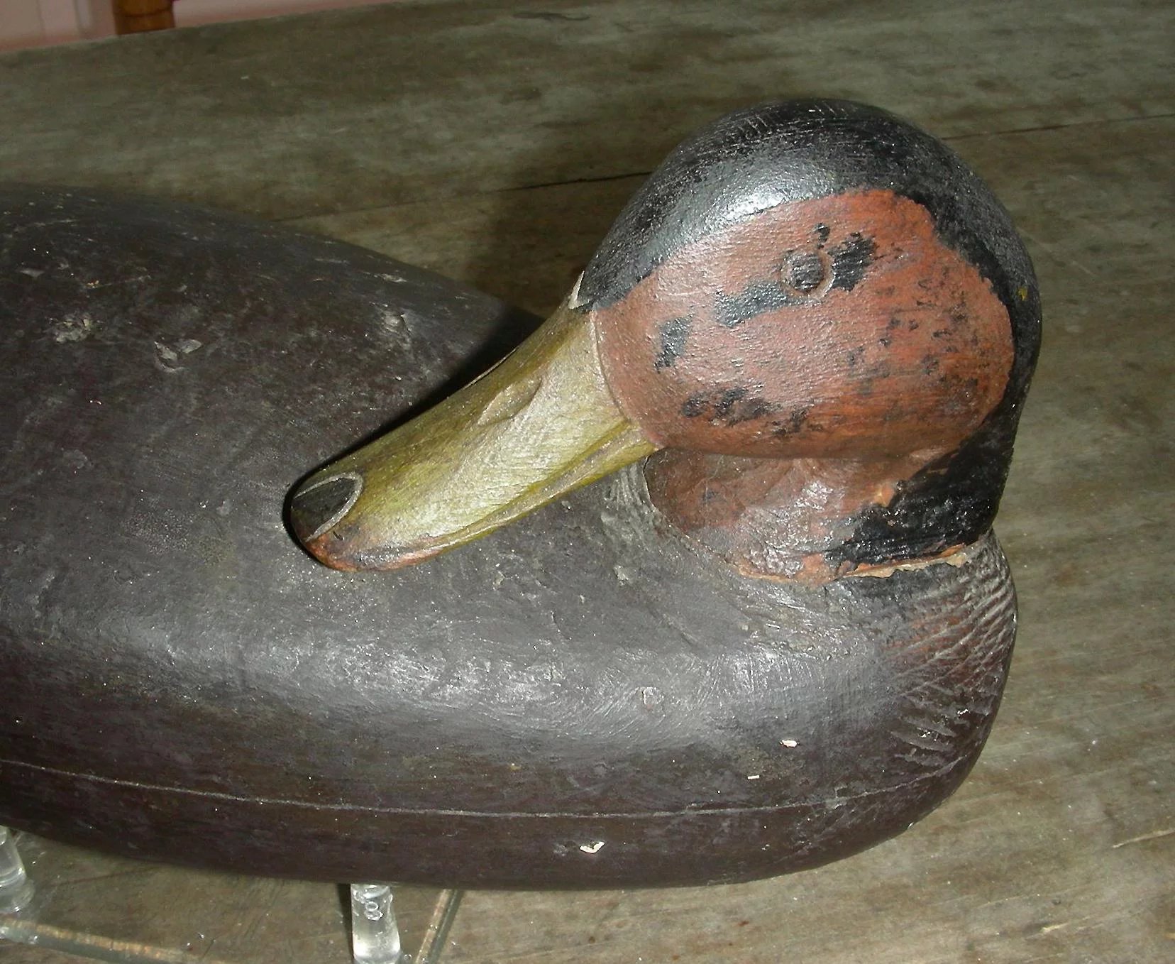 Hollow Carved Sleeping or Preening New Jersey Black Duck Decoy ...