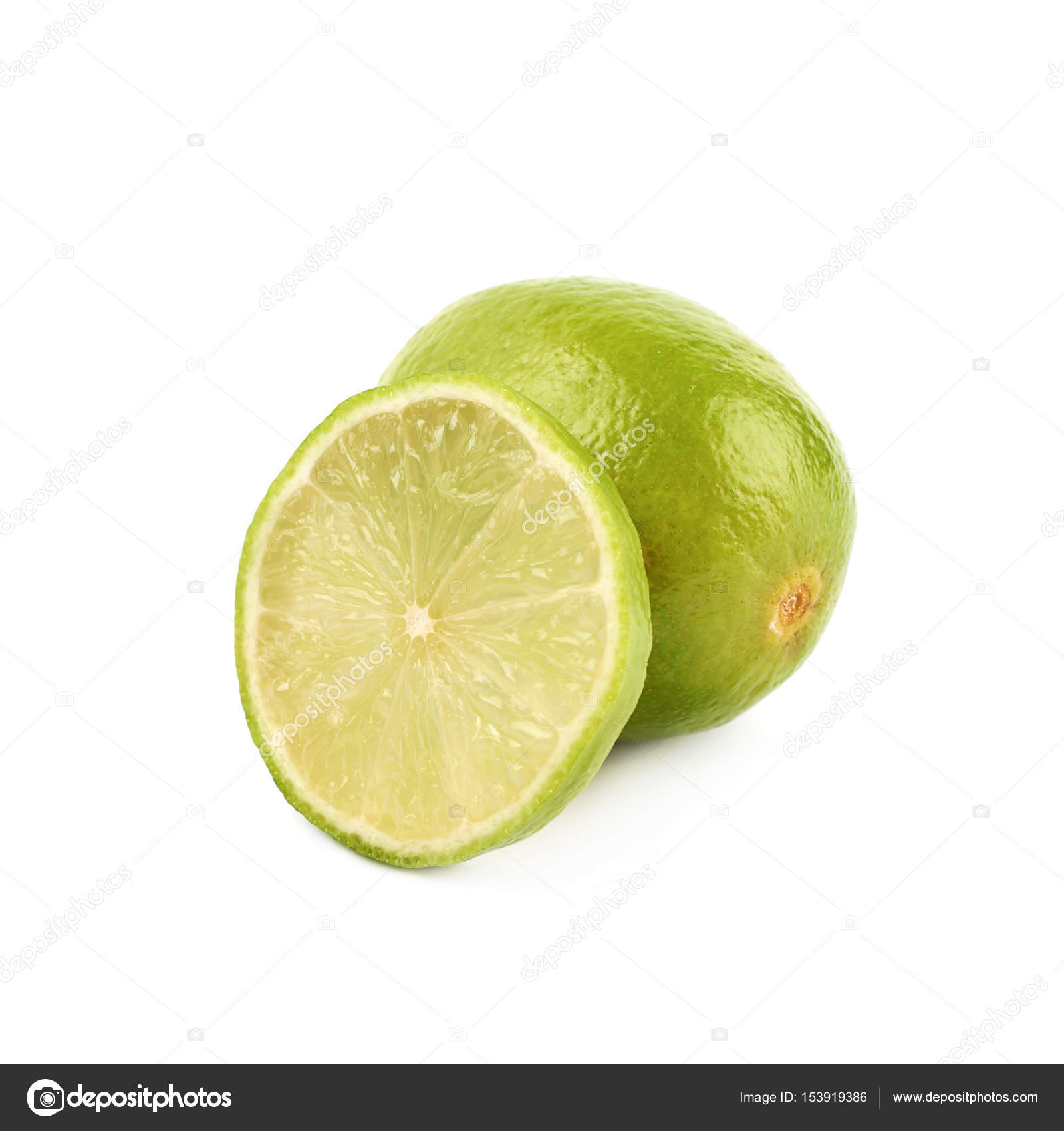 Sliced lime fruit isolated — Stock Photo © nbvf89 #153919386