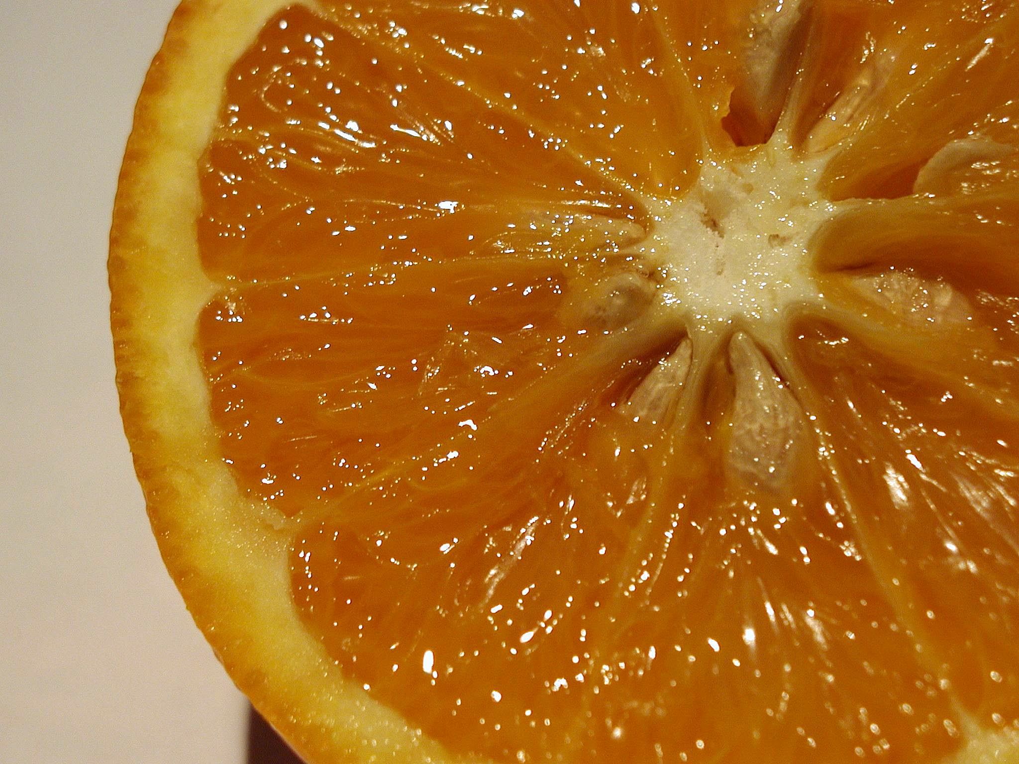 Sliced orange fruits photo