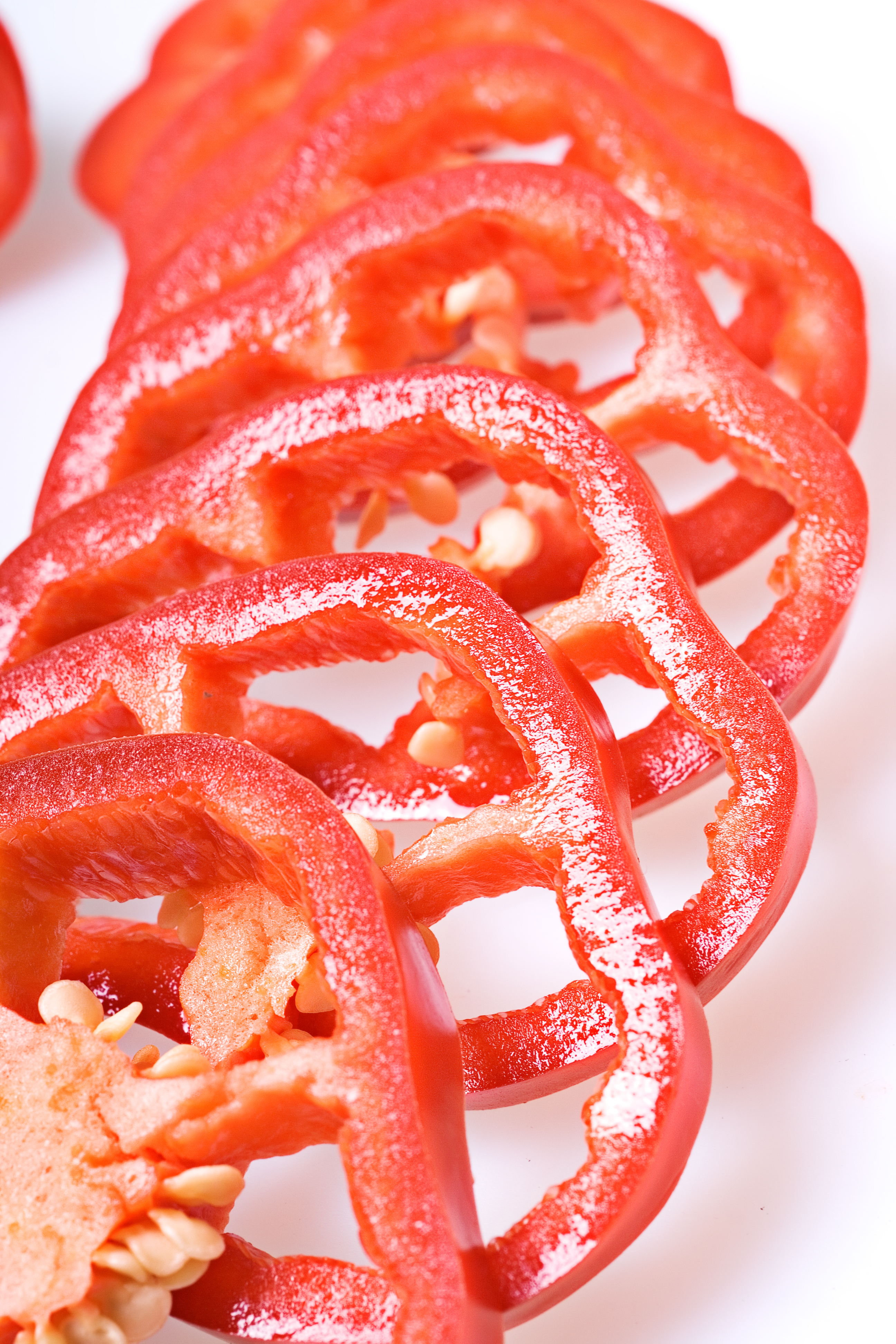 Sliced peppers photo