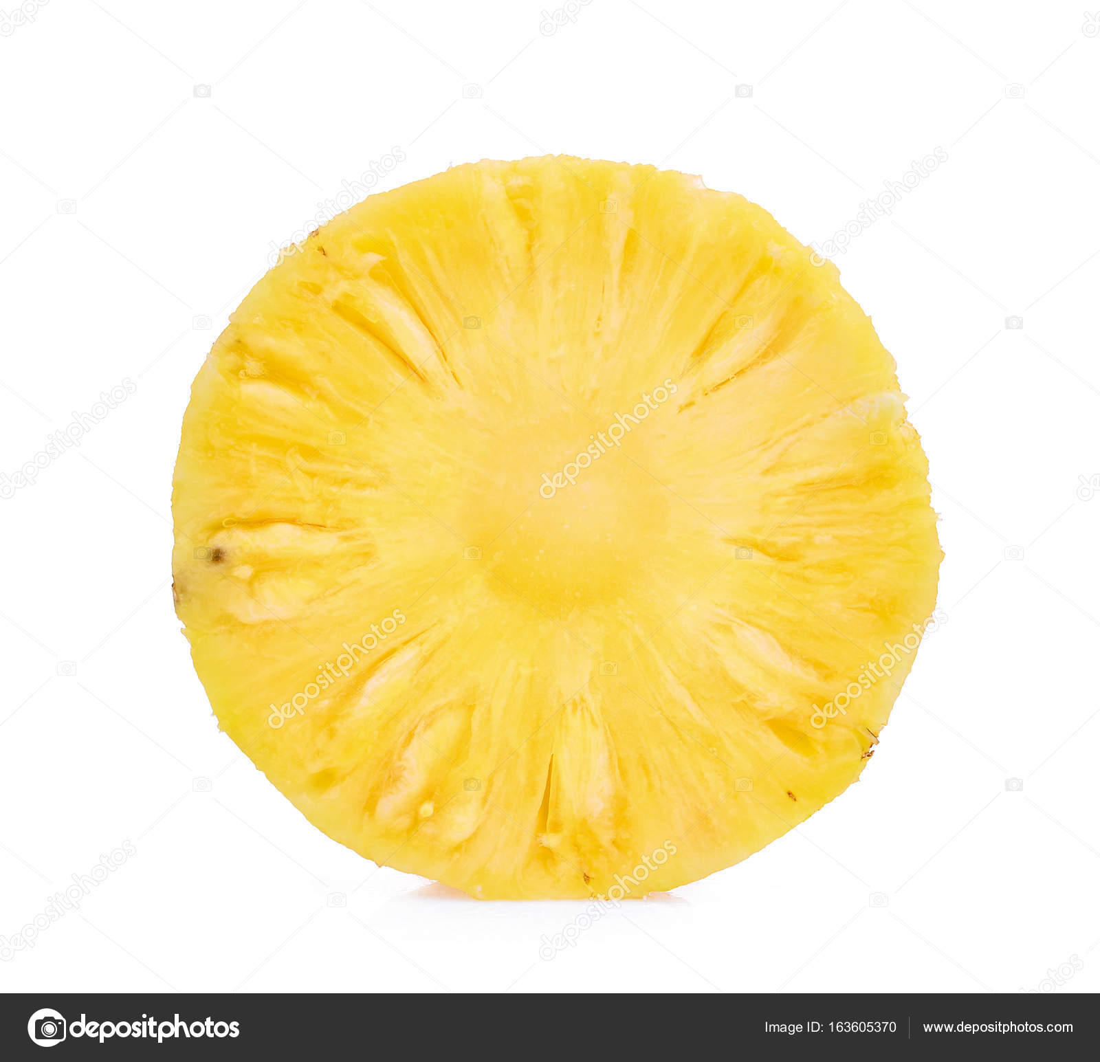 slice half cut of pineapple isolated on white background — Stock ...