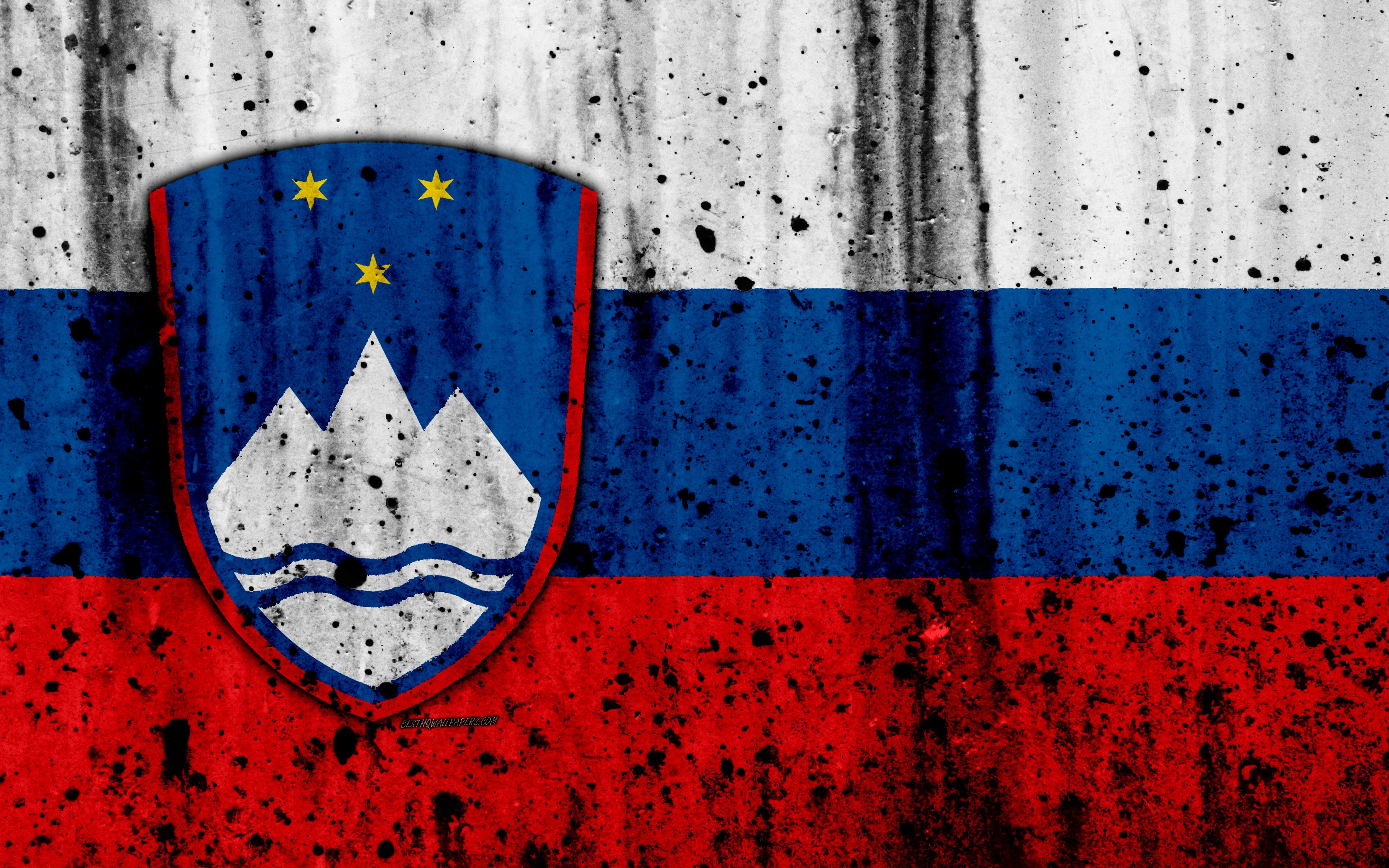 Download wallpapers Slovenian flag, 4k, grunge, flag of Slovenia ...