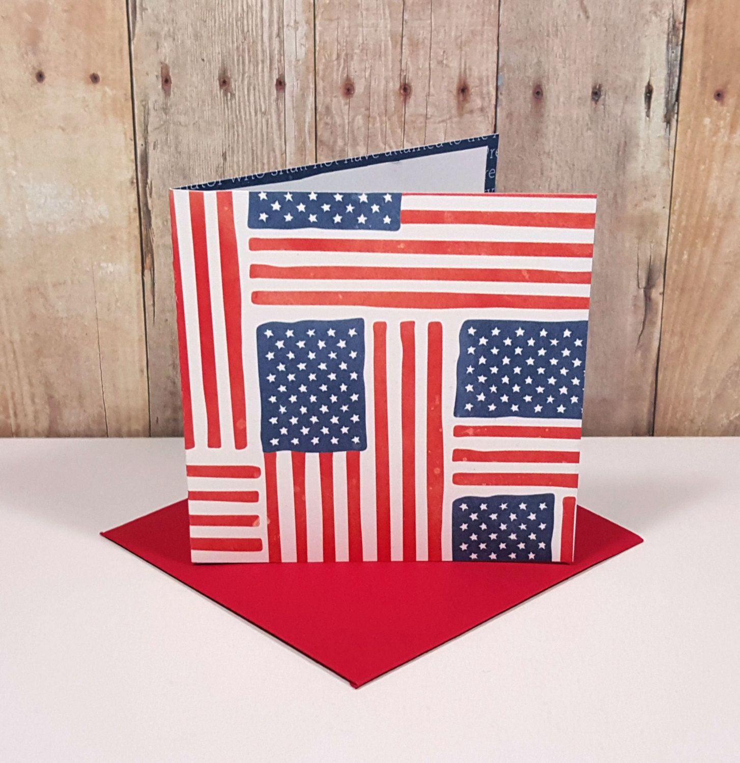 American Flag Mini Cards, Enclosure Cards, Blank Military Cards ...