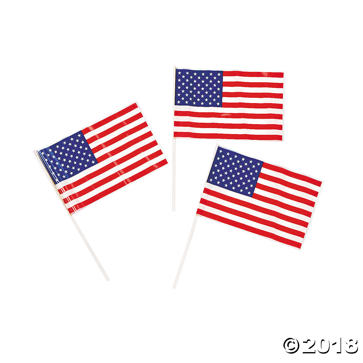 Small Plastic American Flags
