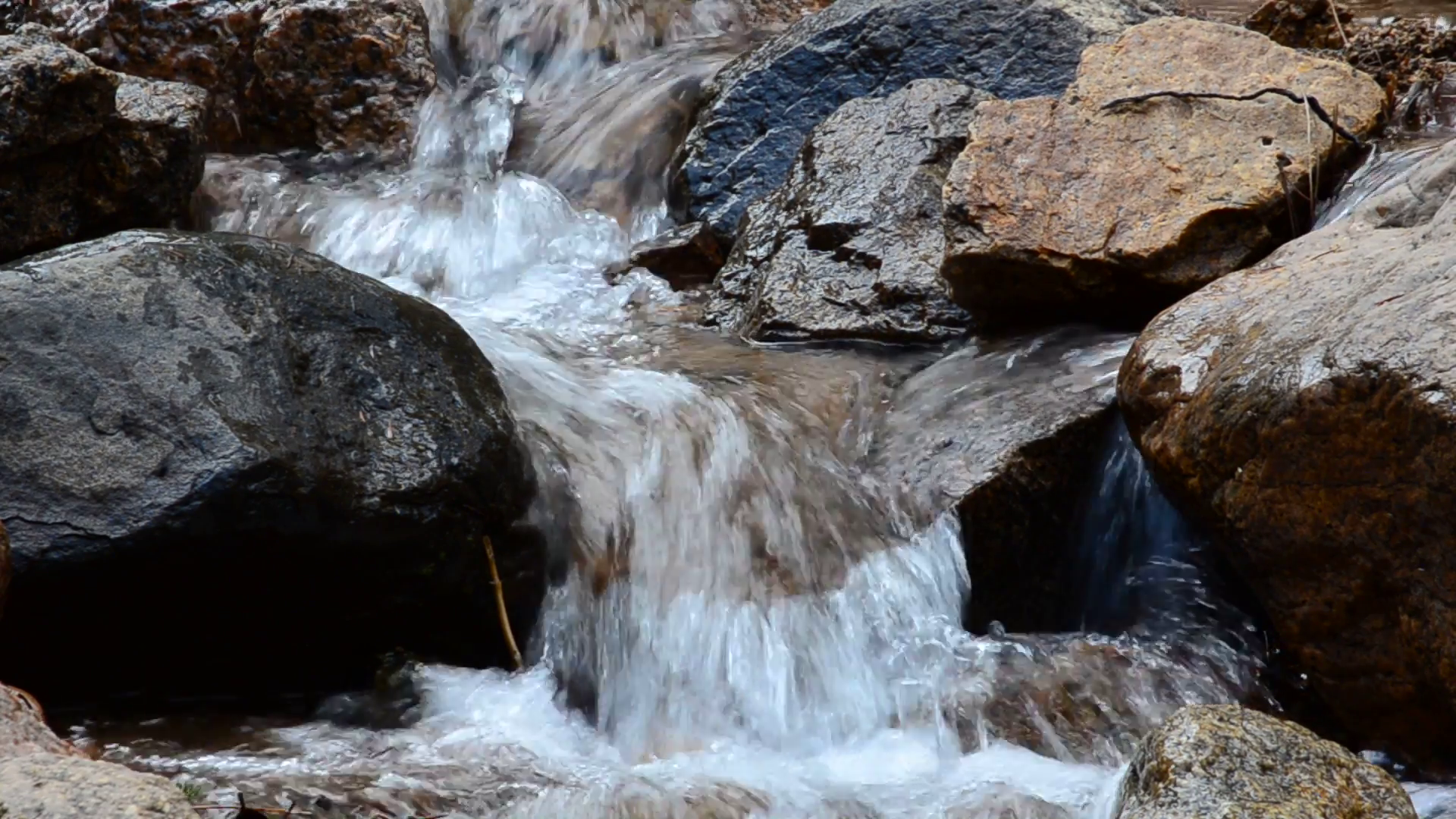 Small Water Flow In Stream Stock Video Footage - Videoblocks