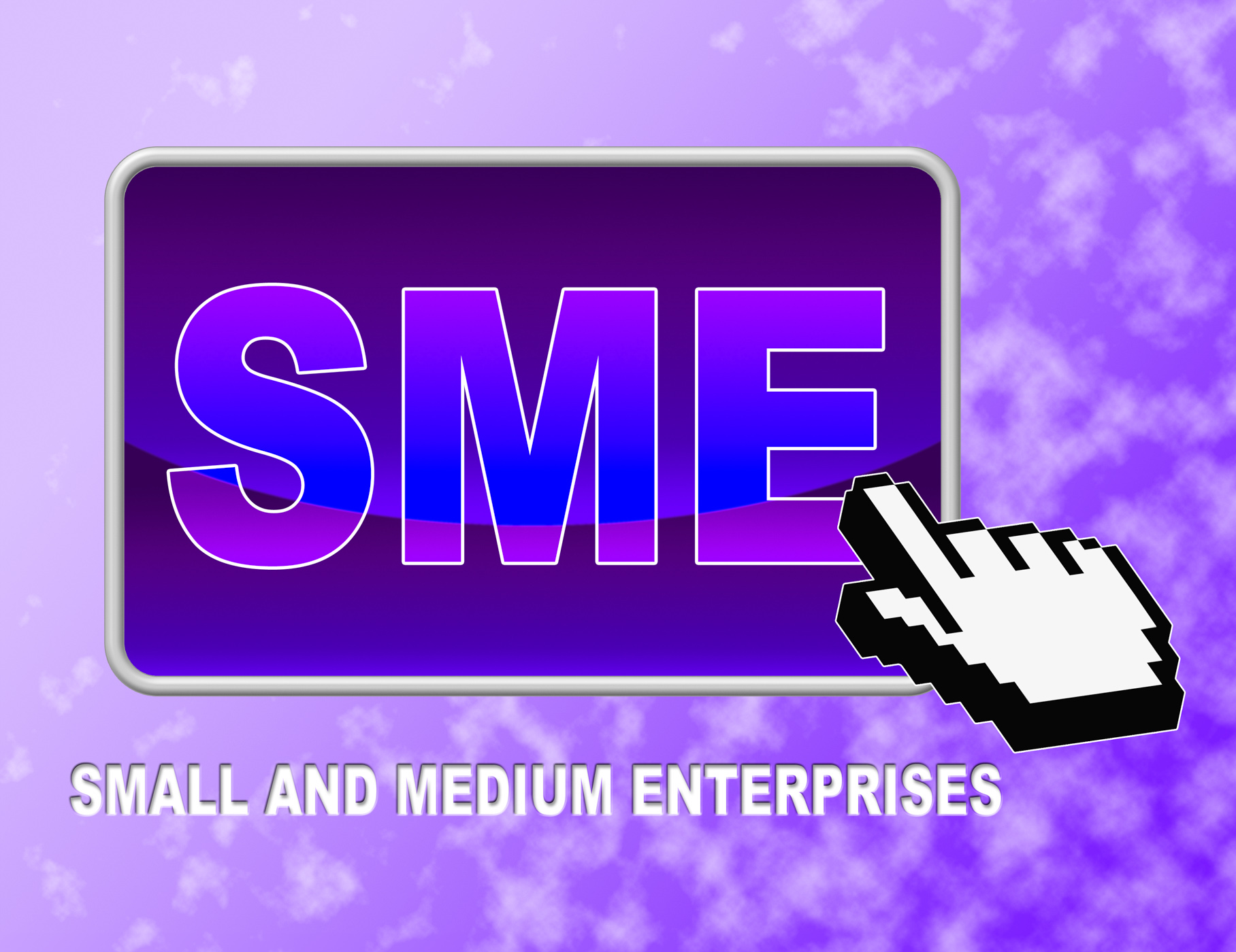 Sme button indicates web site and business photo