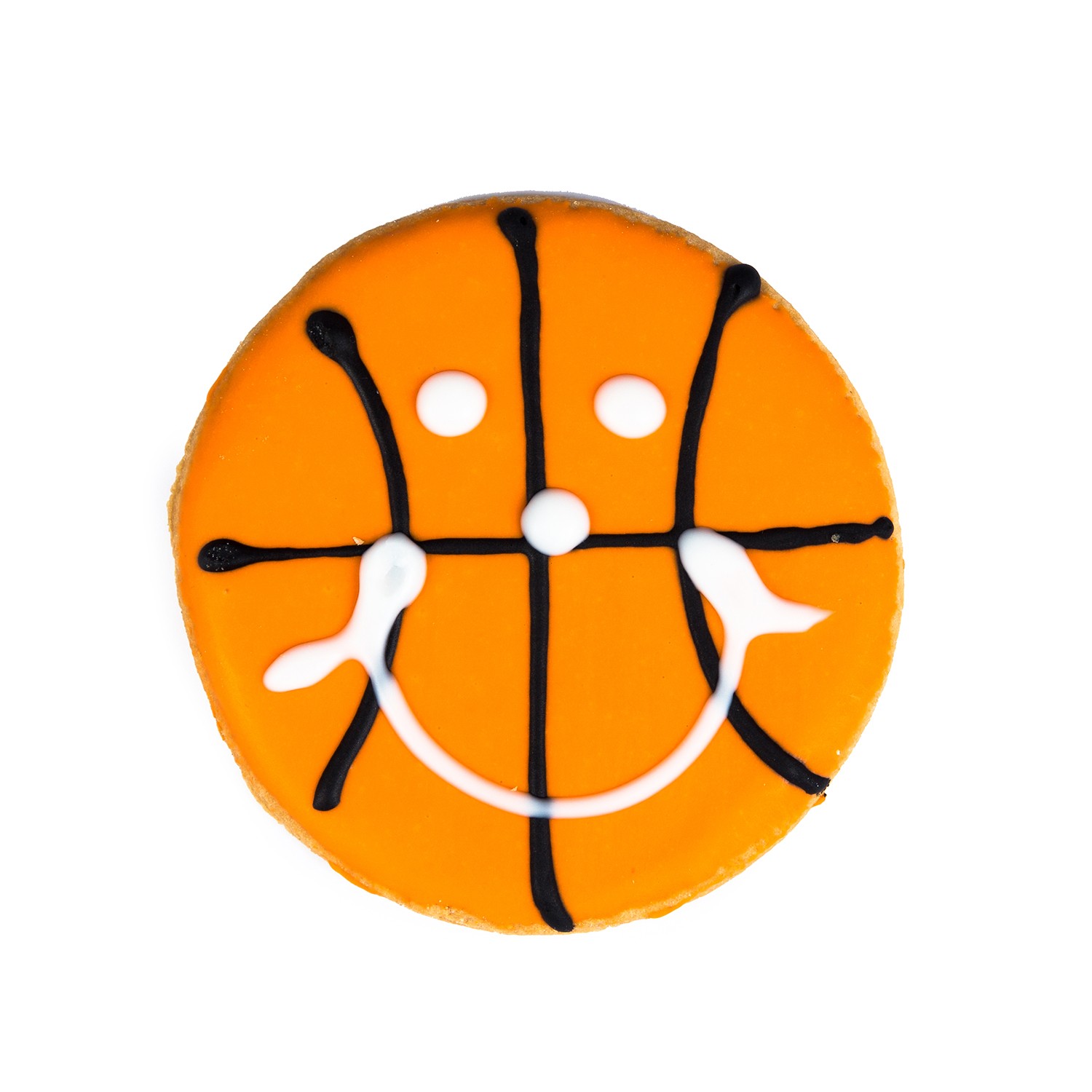 Basketball Cookies - One Dozen Basketball Smileys!