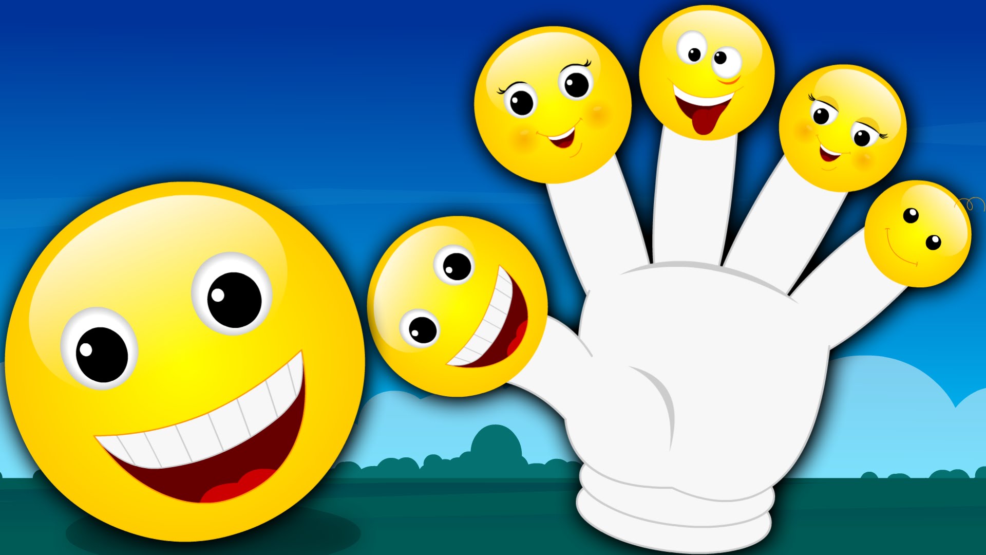 Smiley Finger Family Nursery Rhymes For Children and Babies | Kids ...