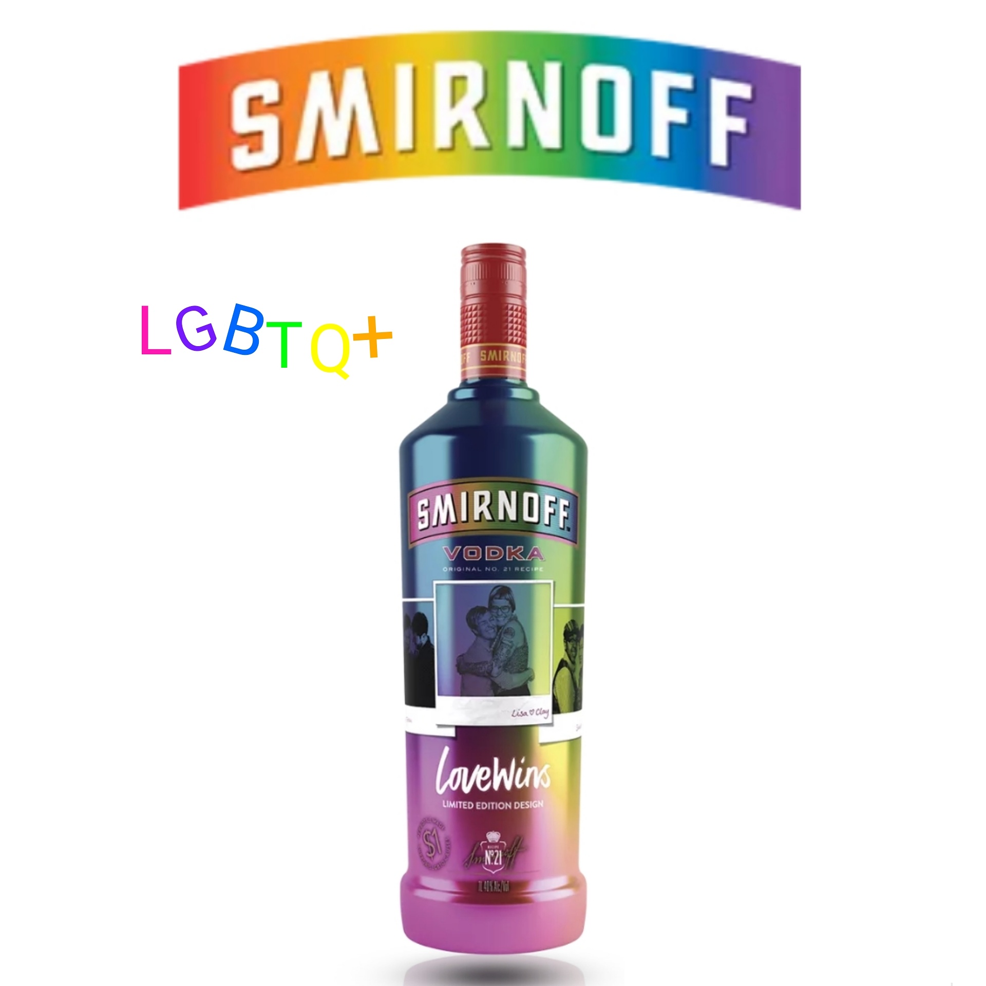 Smirnoff LOVE WINS Limited Edition Vodka [1L] from Pompei Baskets