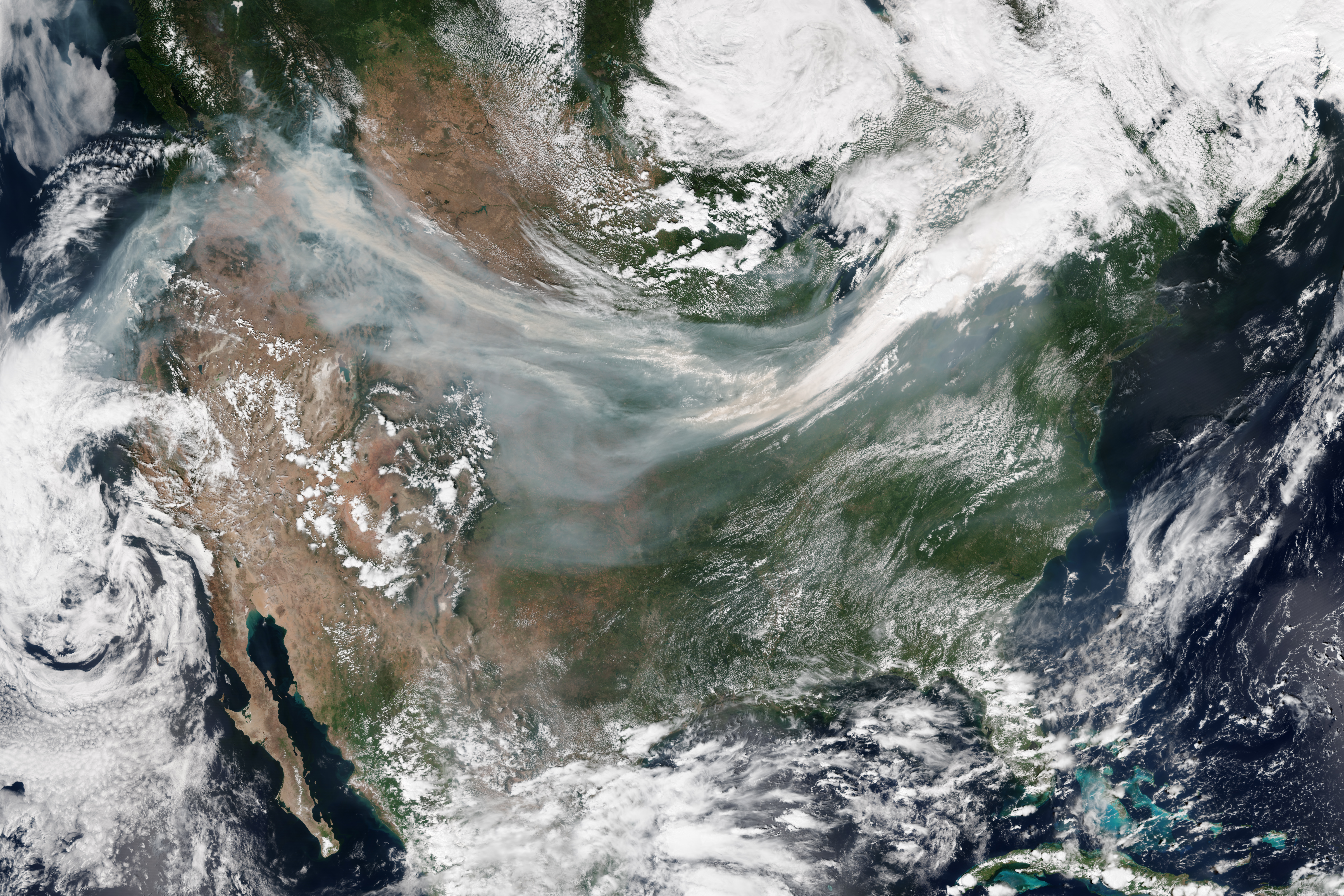 Smoke Pall Spans the United States : Natural Hazards