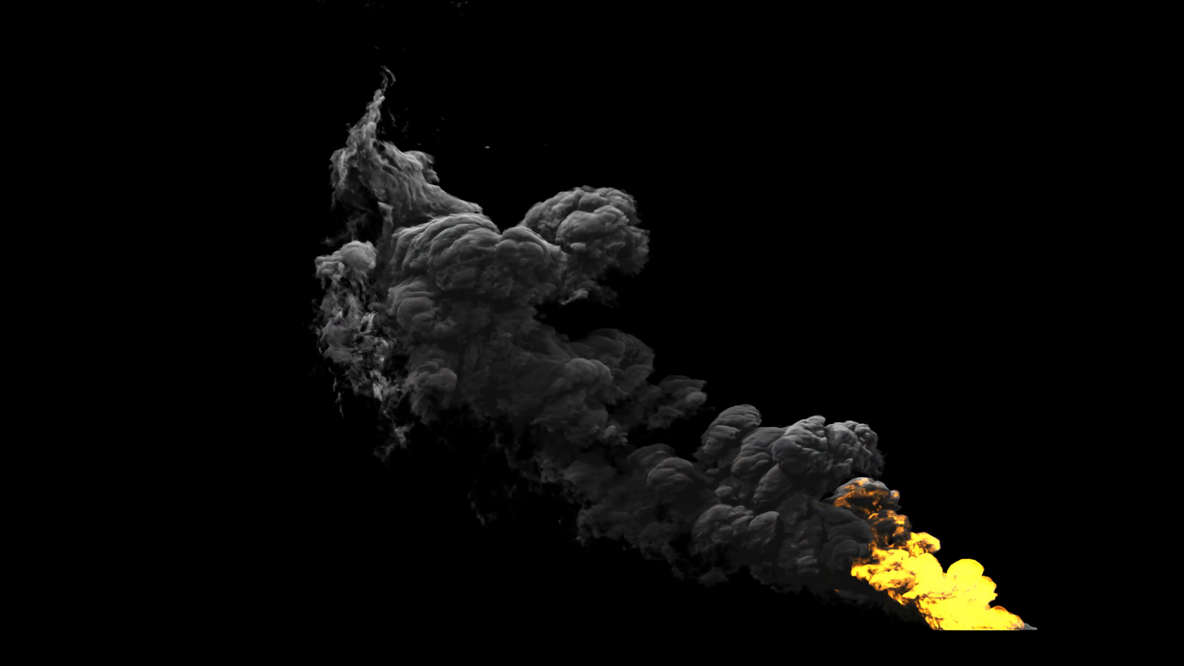Fire and Smoke effect Large scale fire and smoke animation with ...