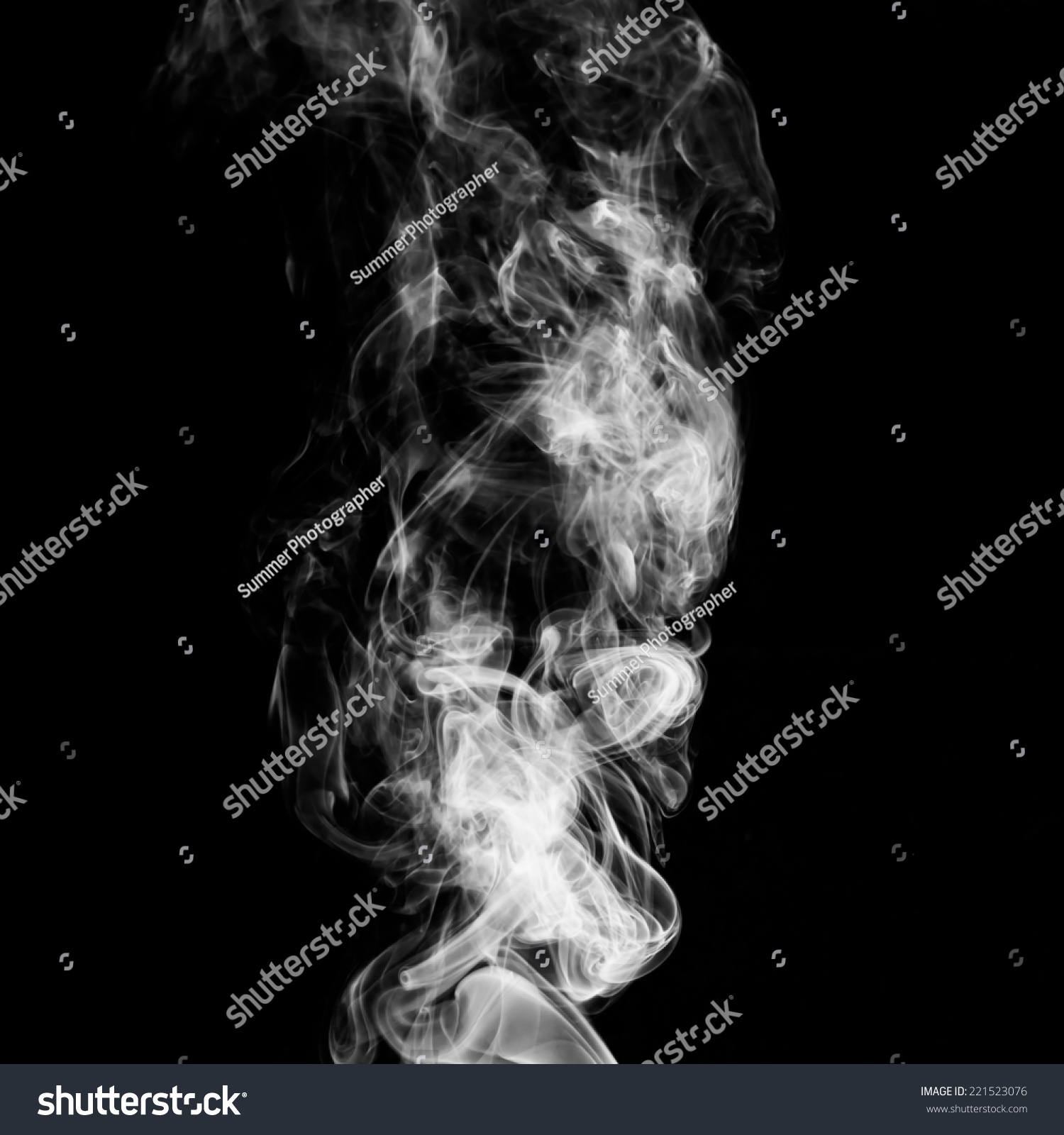 Smoke on black photo