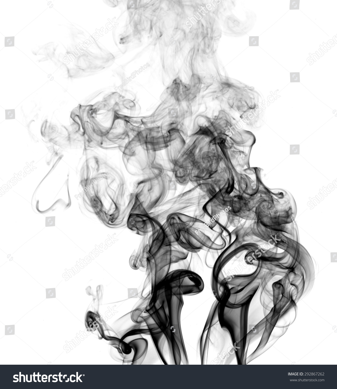 Art Smoke On White Background Stock Photo (Royalty Free) 292867262 ...