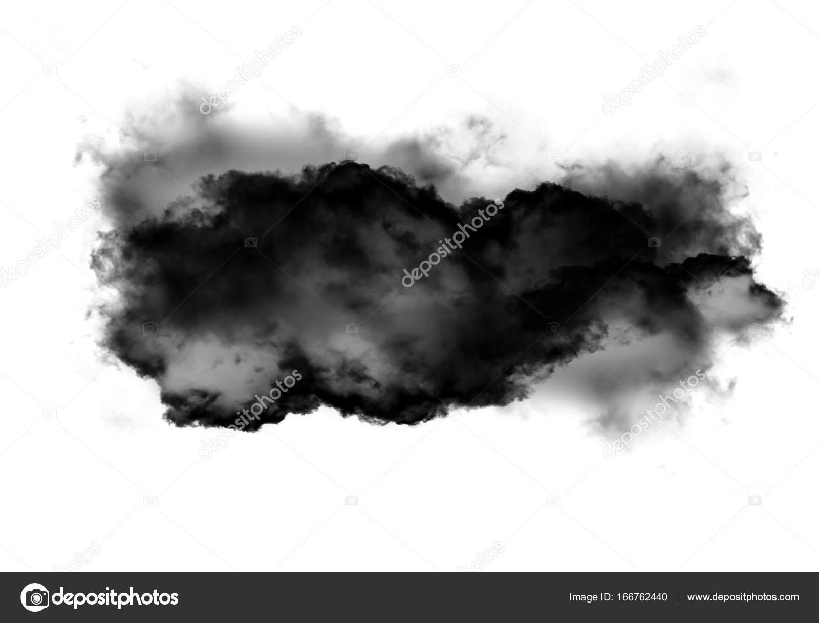 Single black cloud of smoke over white background — Stock Photo ...