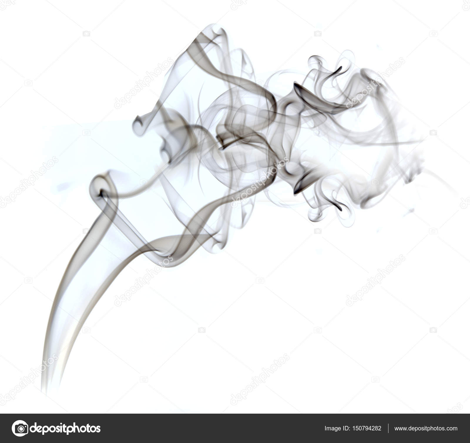 a cloud of cigarette smoke on a white background — Stock Photo ...