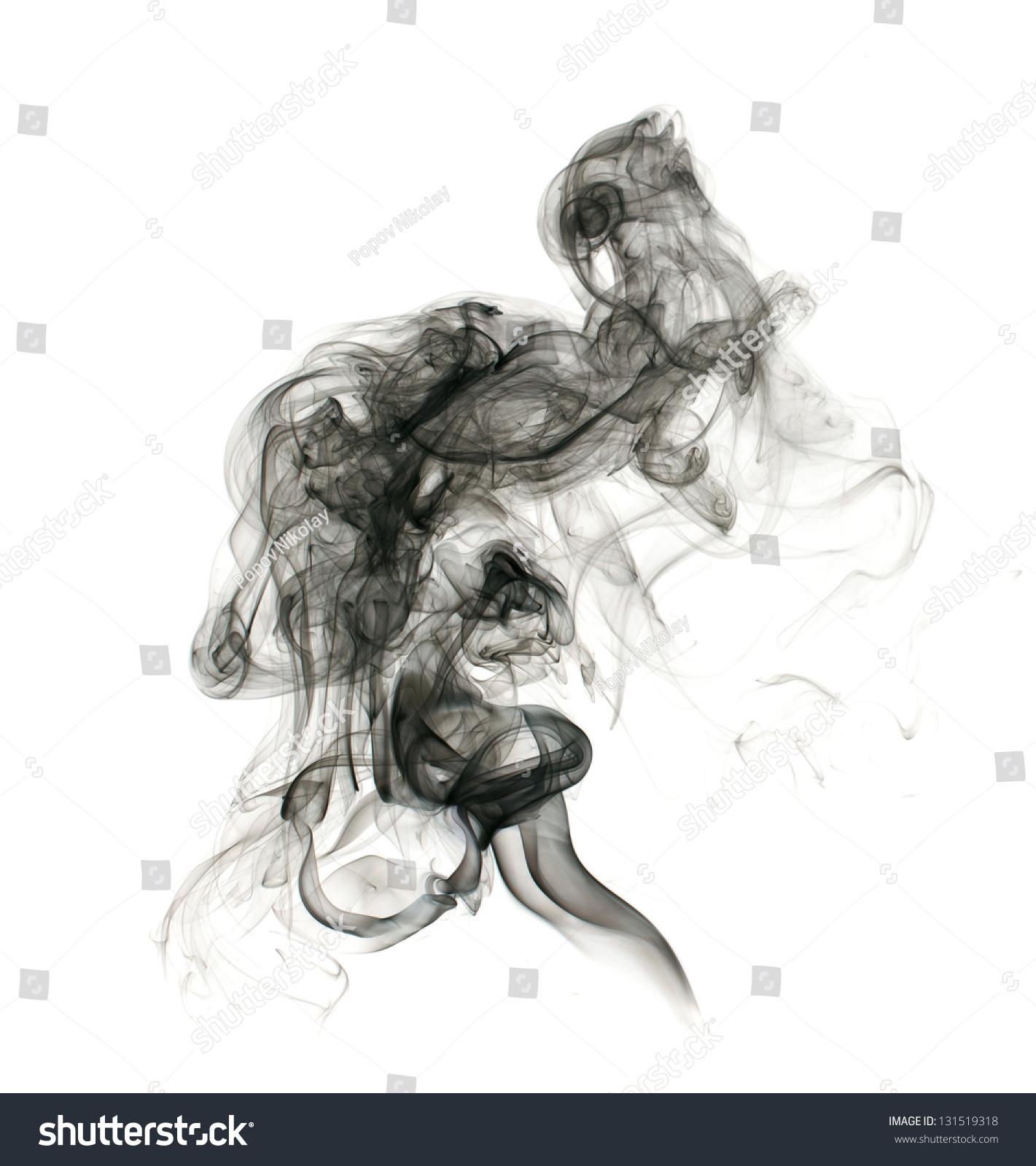 Black Smoke On White Background Stock Photo 131519318 - Shutterstock