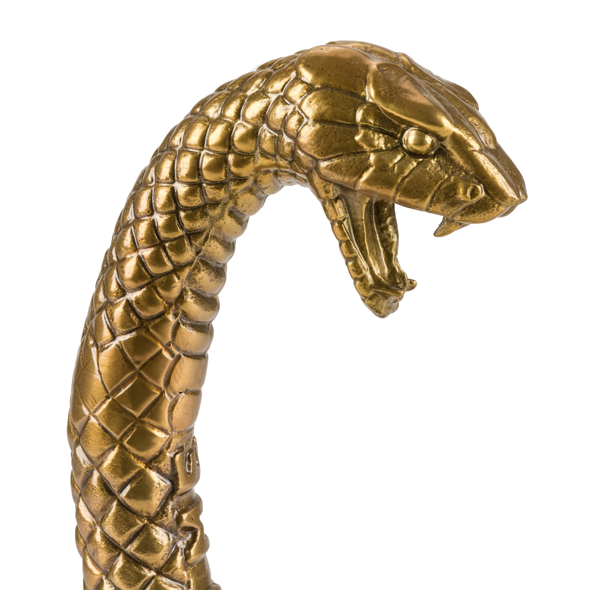 Snake Sculpture in Gold