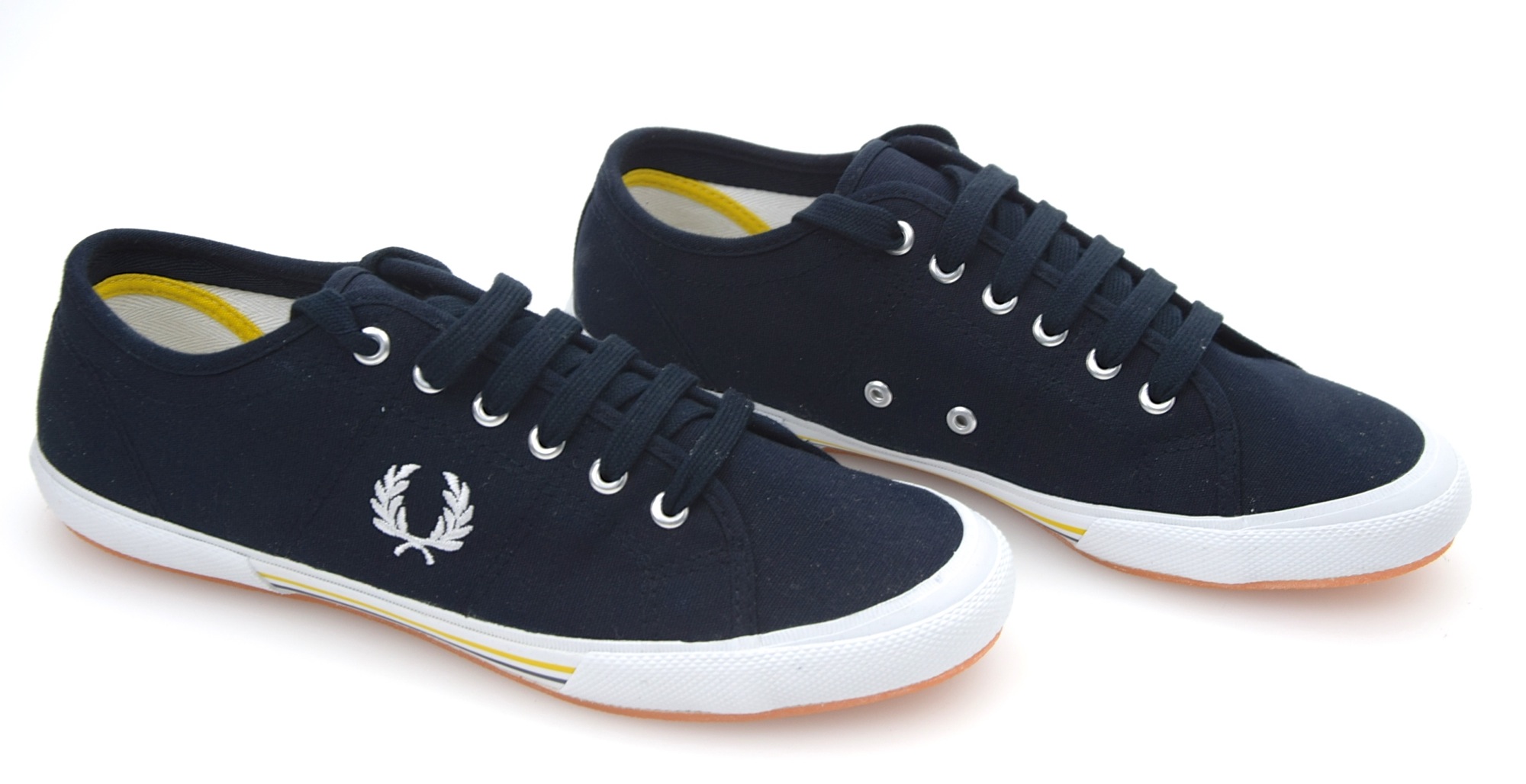 FRED PERRY MAN SNEAKER SHOES BLUE NAVY AND WHITE CANVAS CODE B708 | eBay