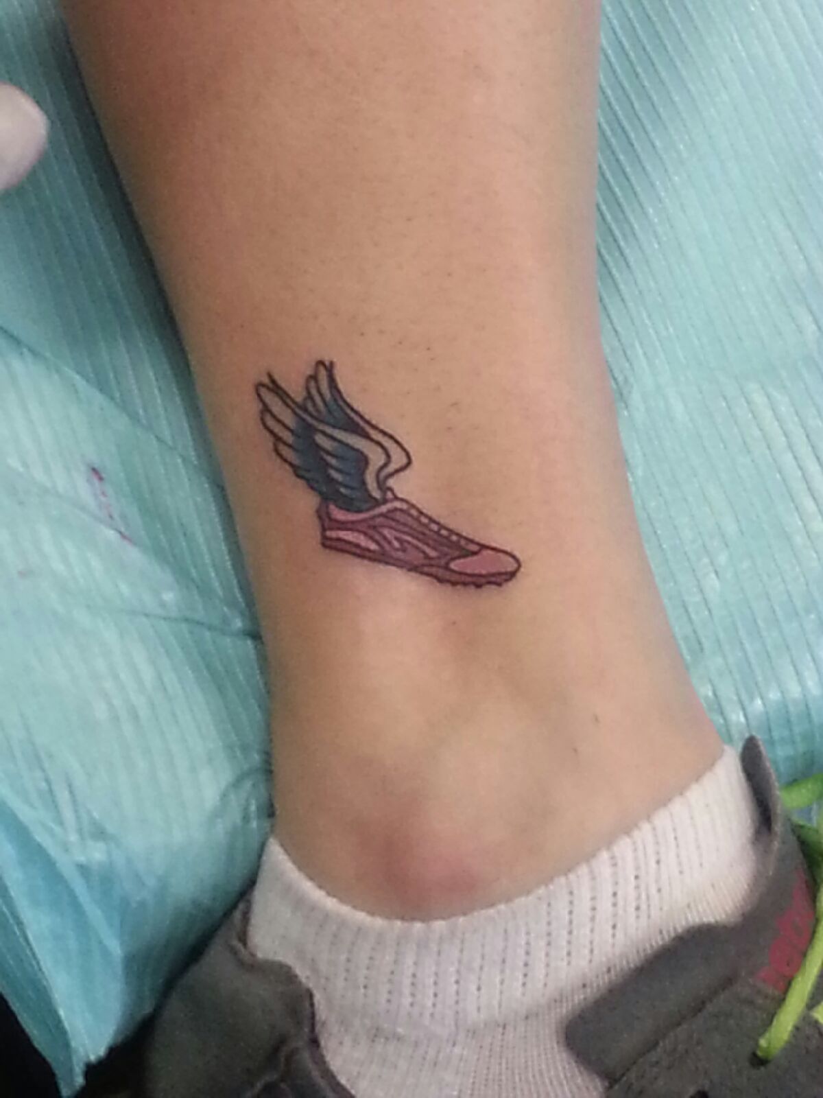 My running shoe tattoo | Tattoo | Pinterest | Shoe tattoos, Tattoo ...