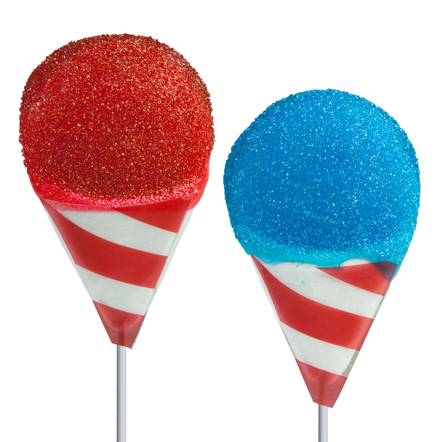 Patriotic Snow Cone Lollipops by Melville Candy