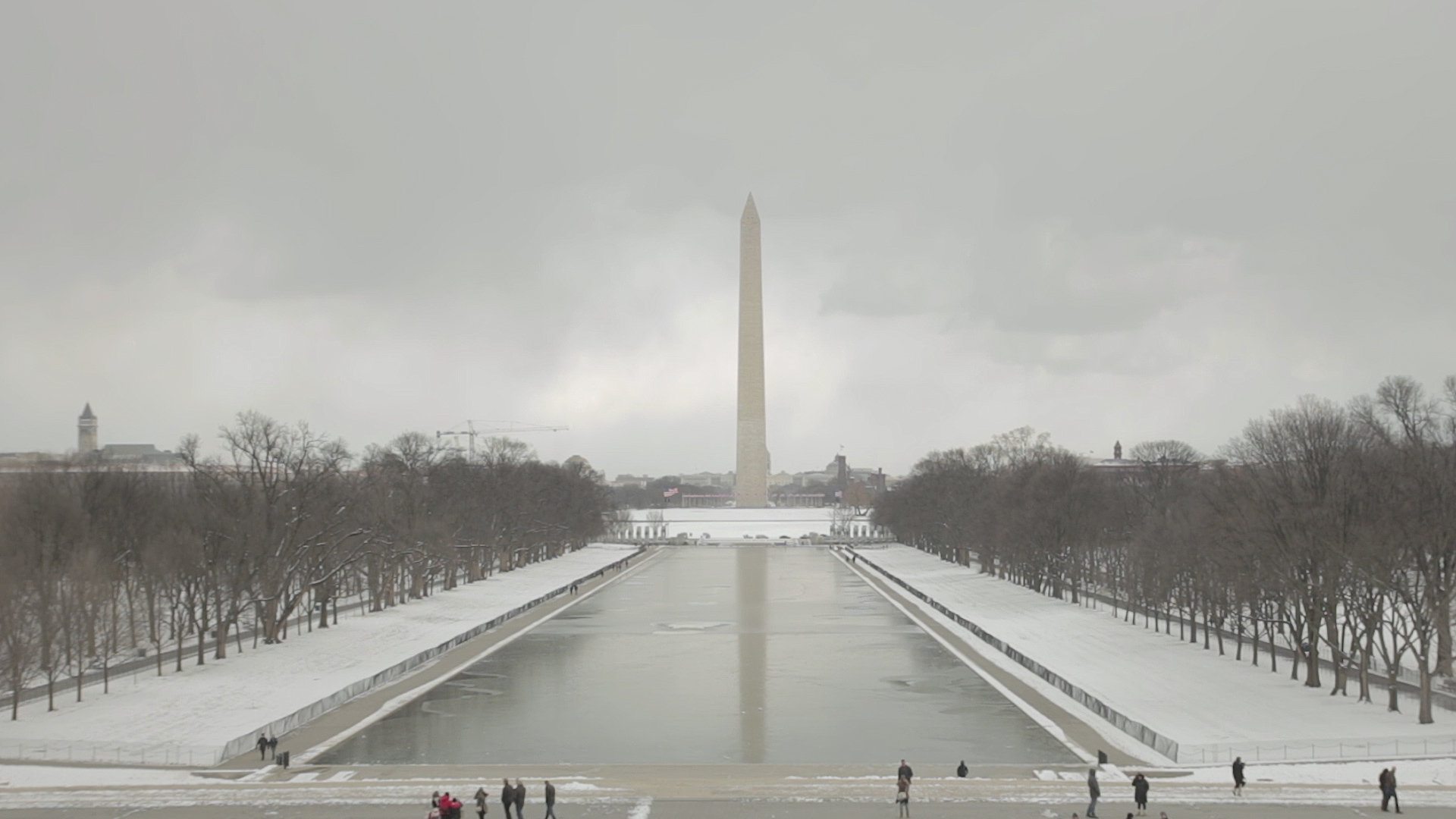 View of Washington Monument and Reflecting Pool taken from Lincoln ...