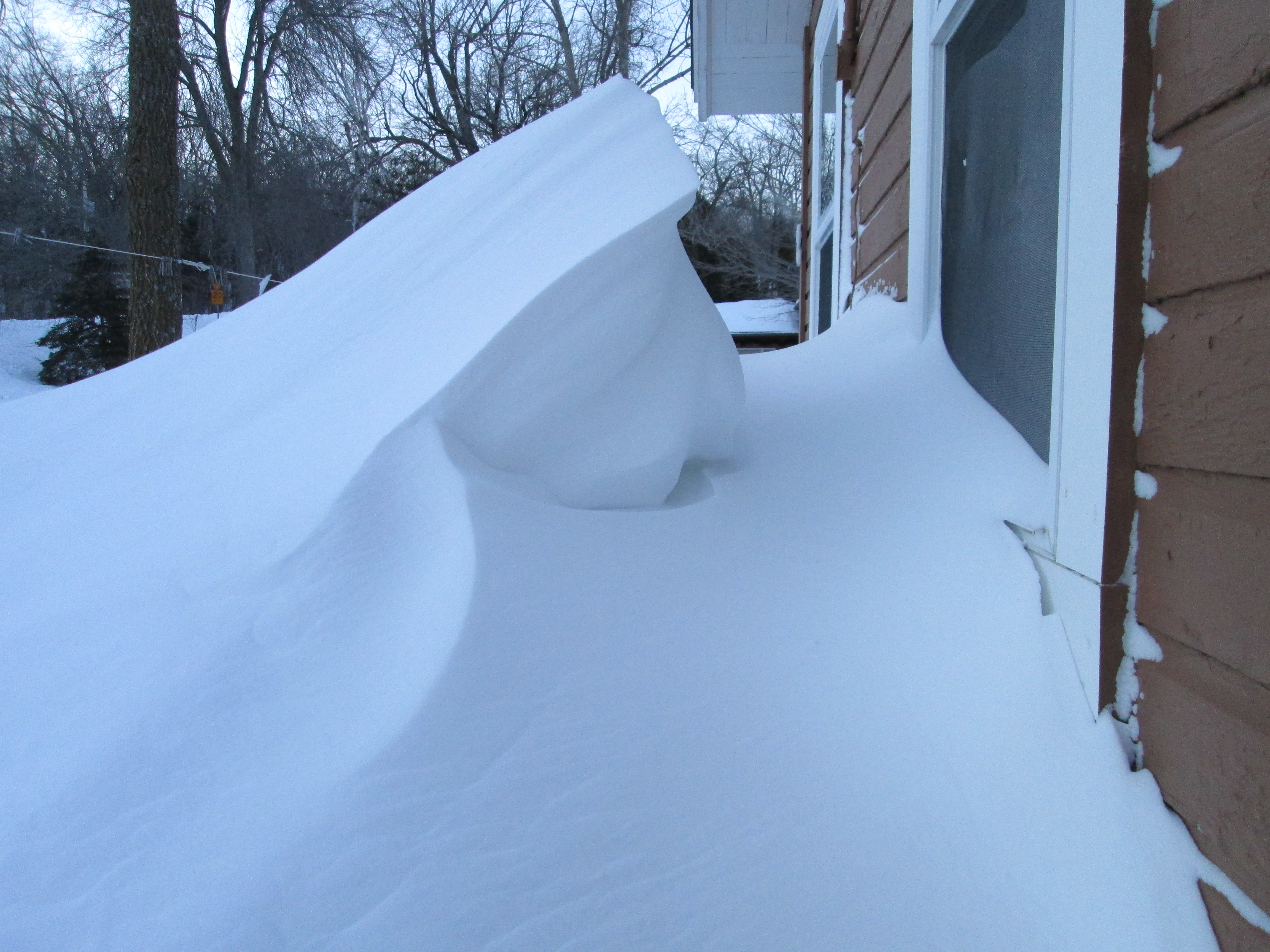 More snow drifts at the resort