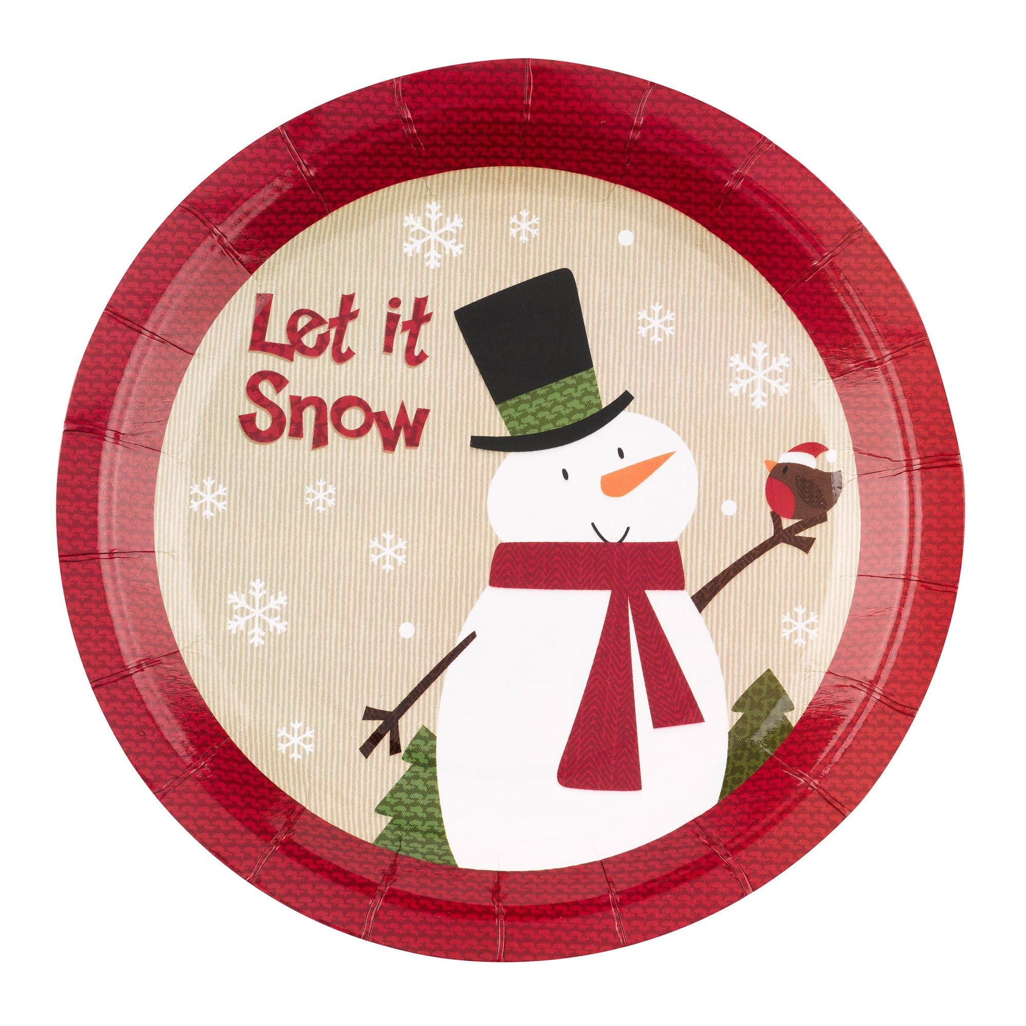 Let it Snow Snowman 8 Plates - Ruffles & Sweets