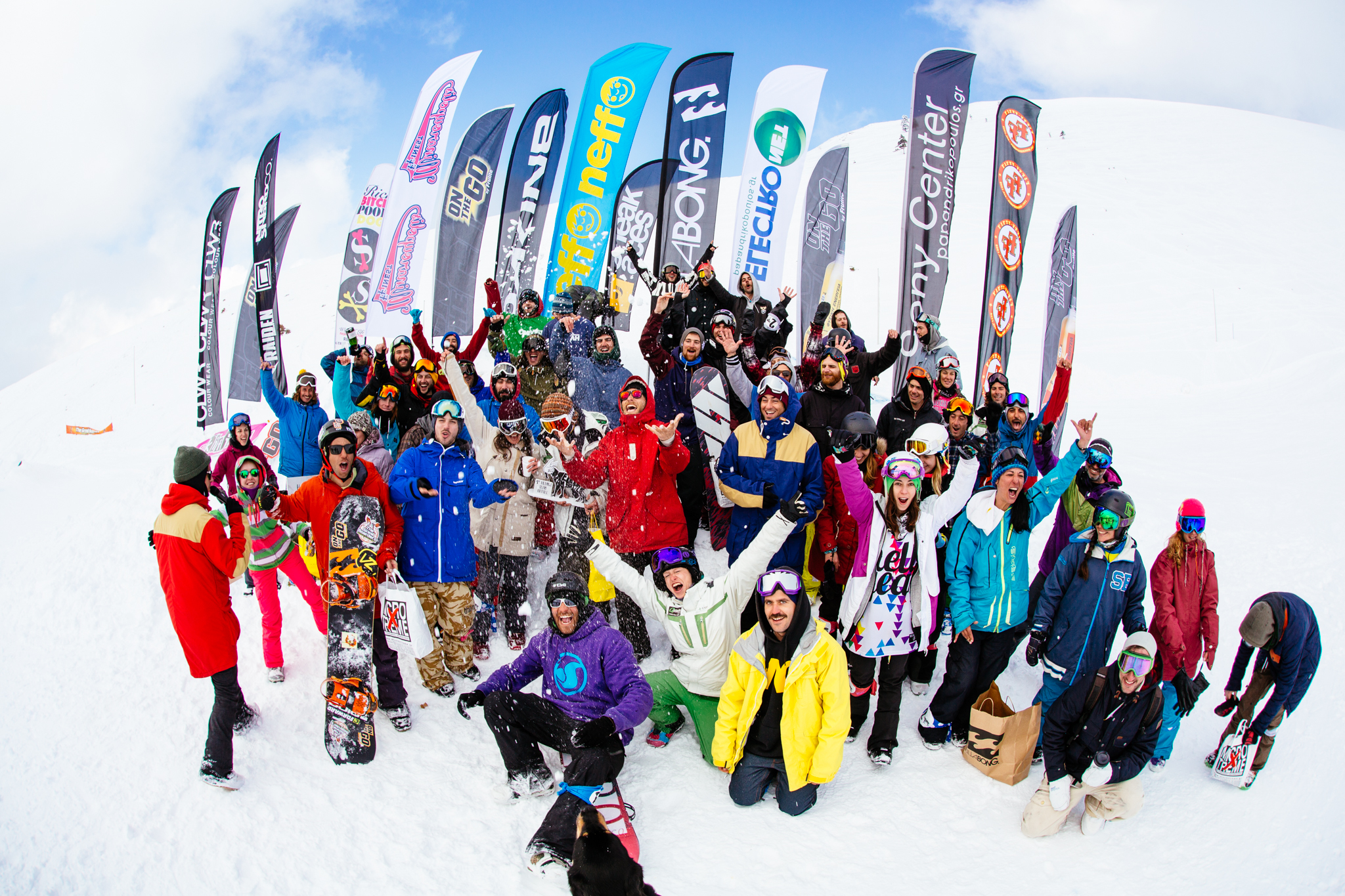 Helmos Team Battle snowboard contest