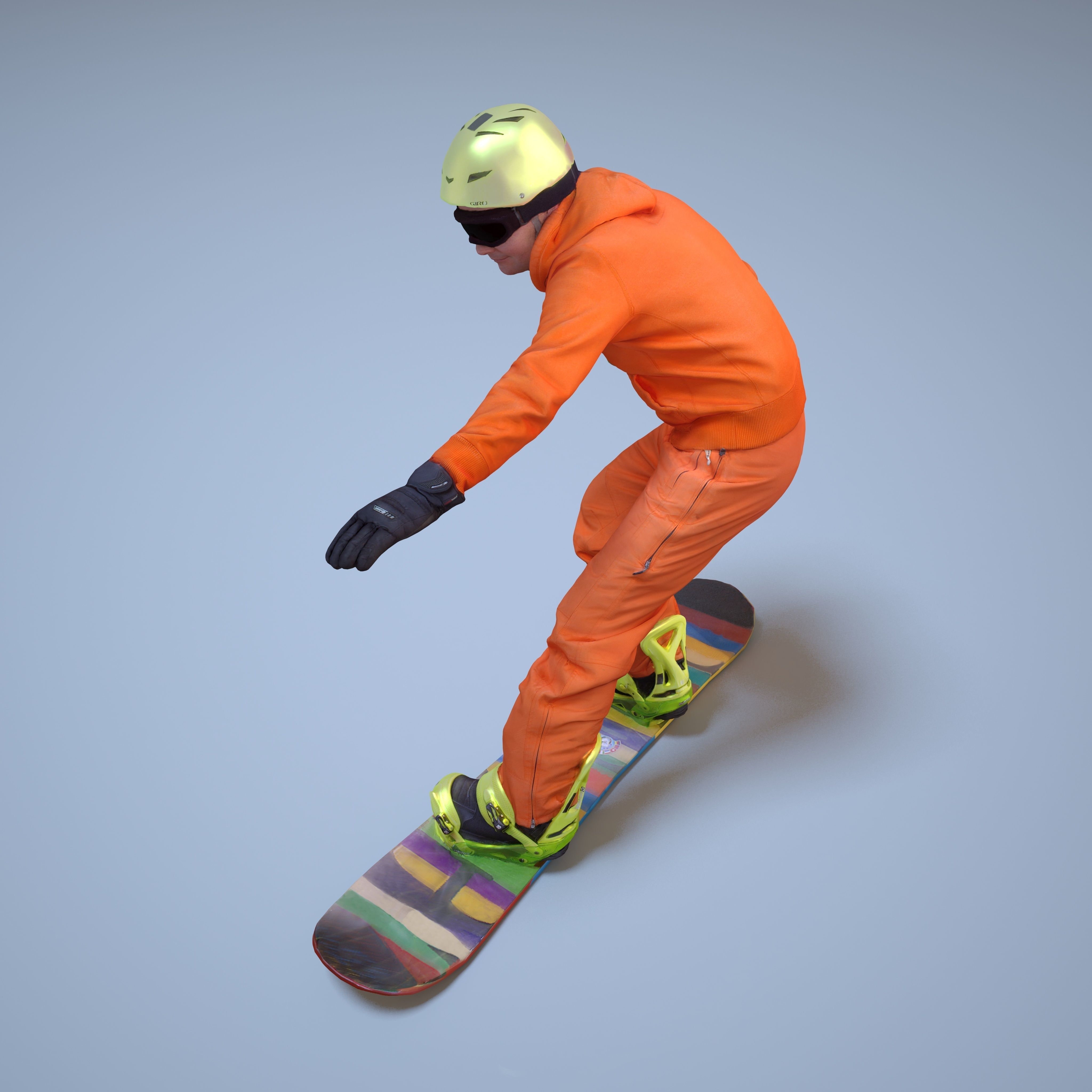 3D asset Snowboarder | CGTrader