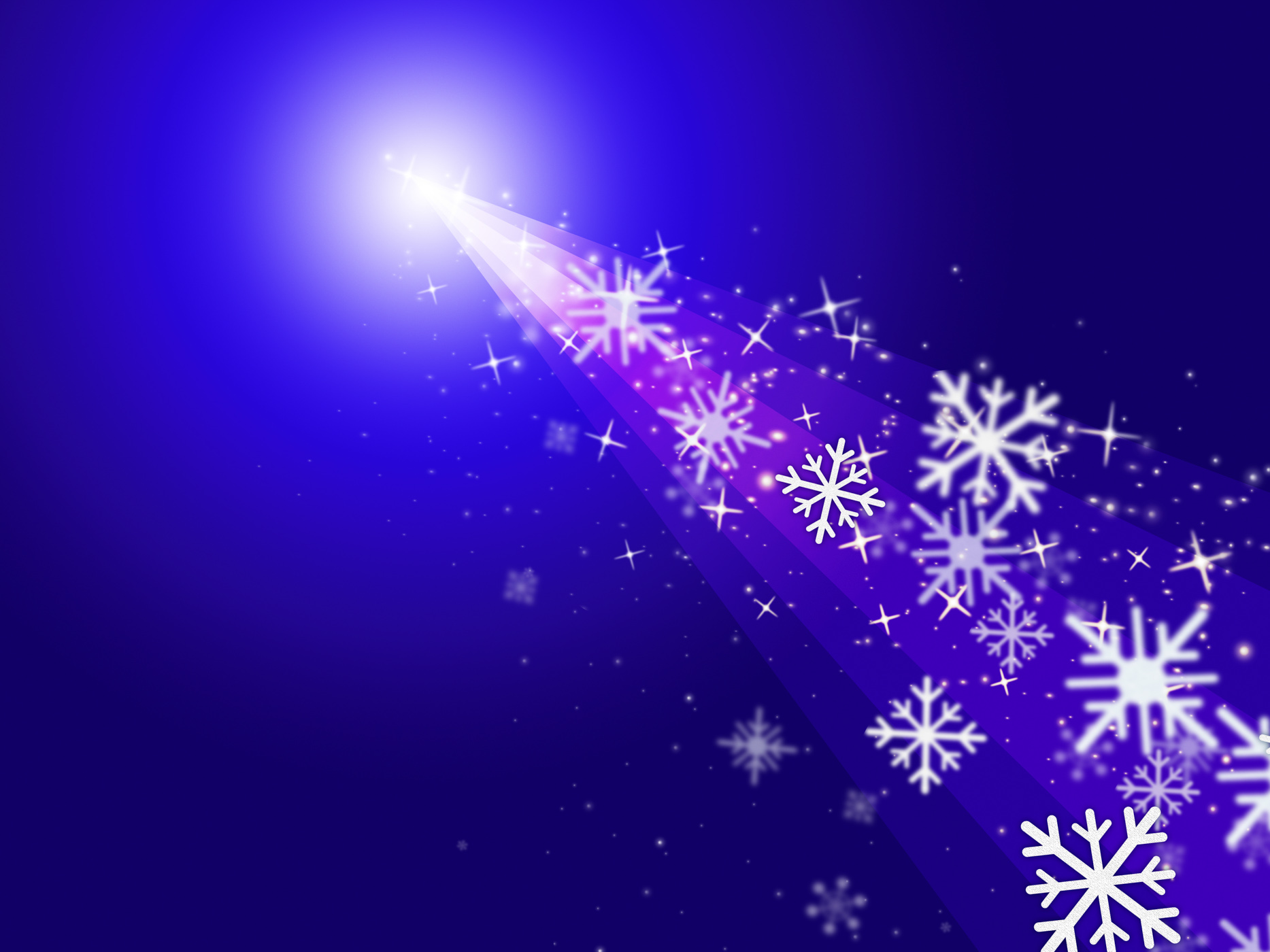 Snowflake stars indicates new year and congratulation photo