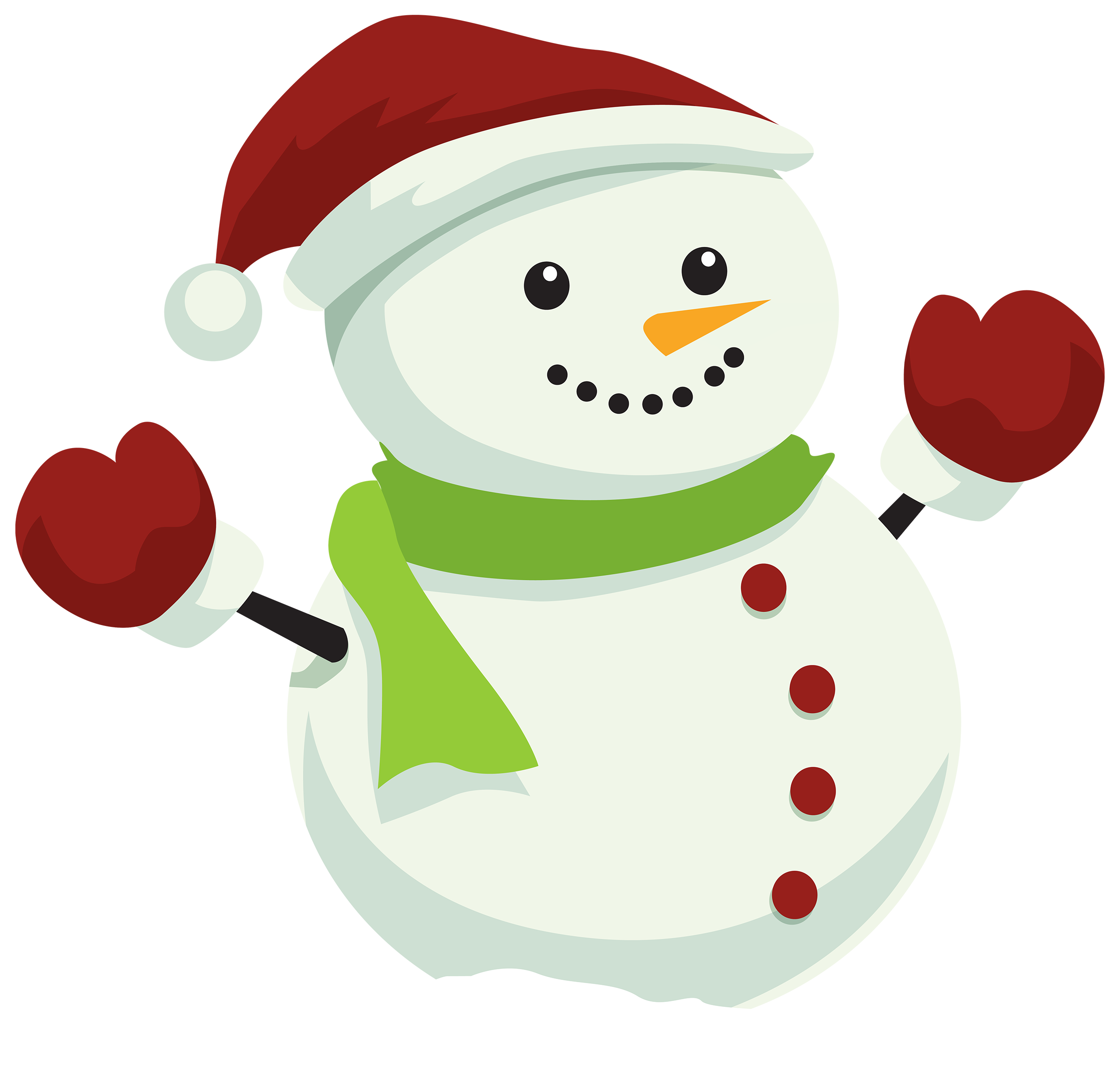 Snowman with Christmas Hat PNG Clipart - Best WEB Clipart