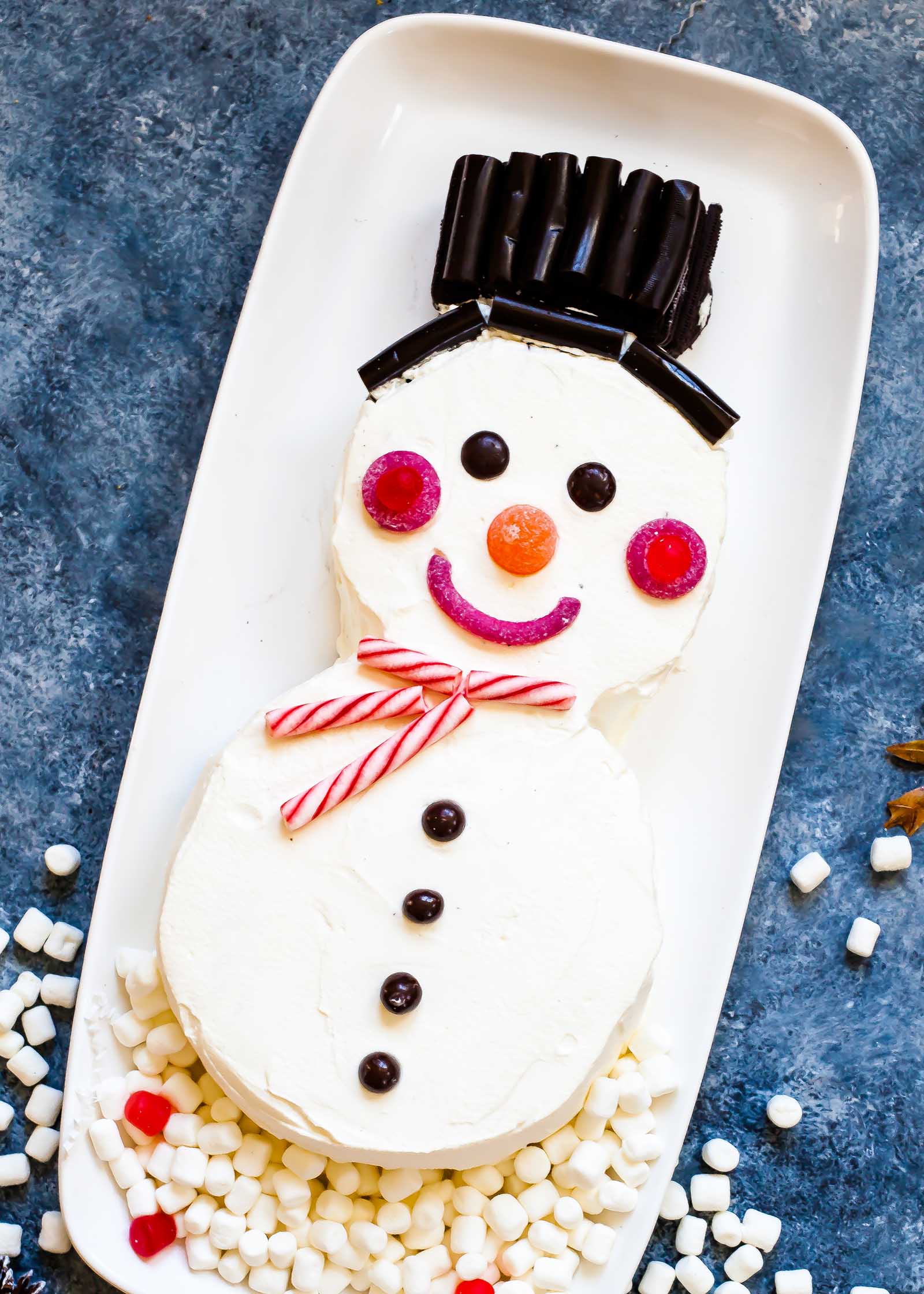 Snowman Chocolate Icebox Cake Recipe | SimplyRecipes.com