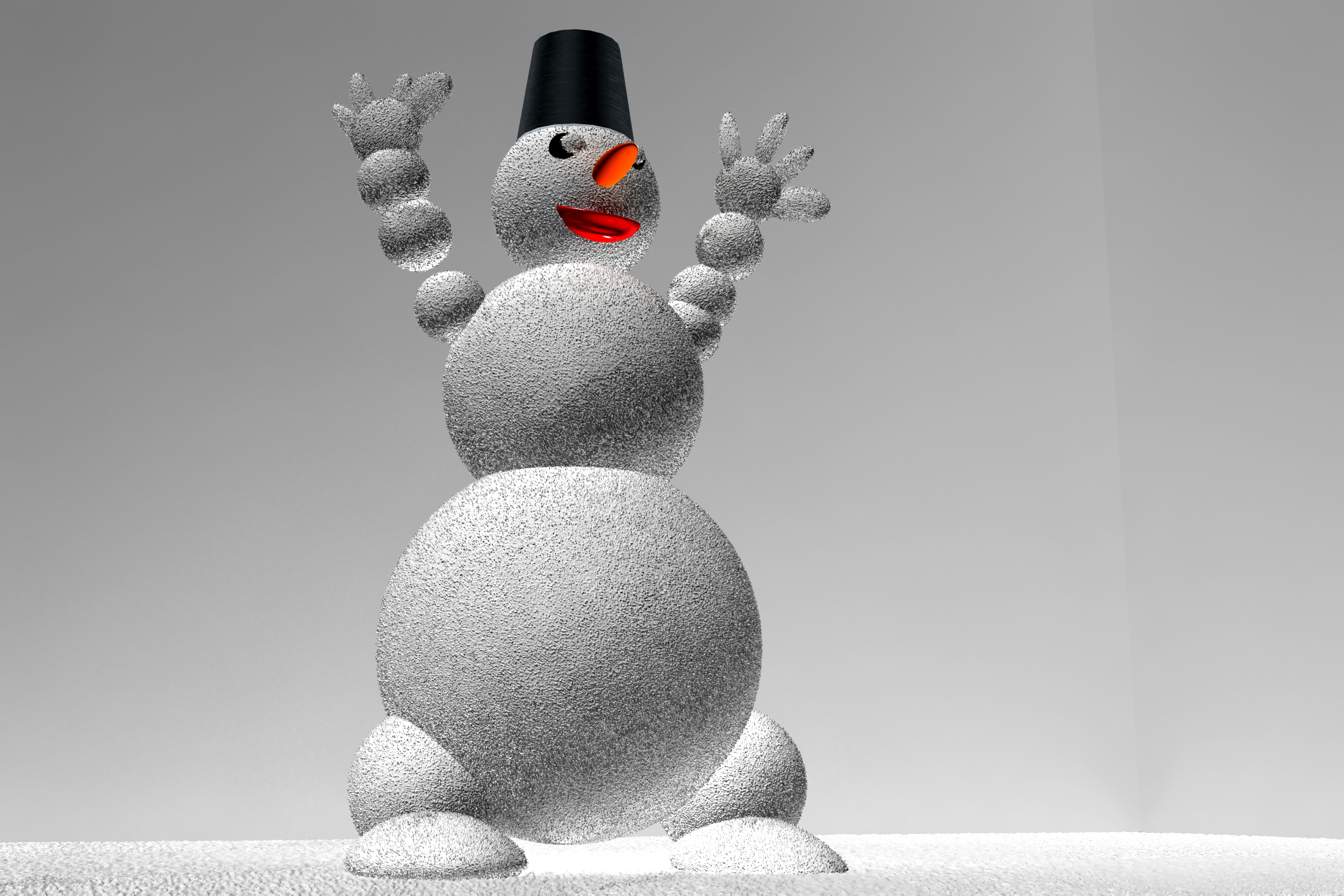Snowman, 3d, Cartoon, Character, Christmas, HQ Photo