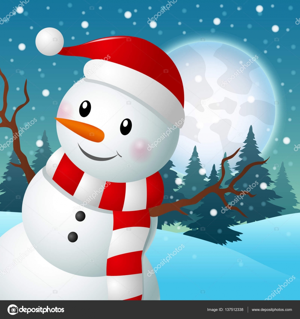 Snowman on Christmas background — Stock Vector © bahtiarmaulana92 ...