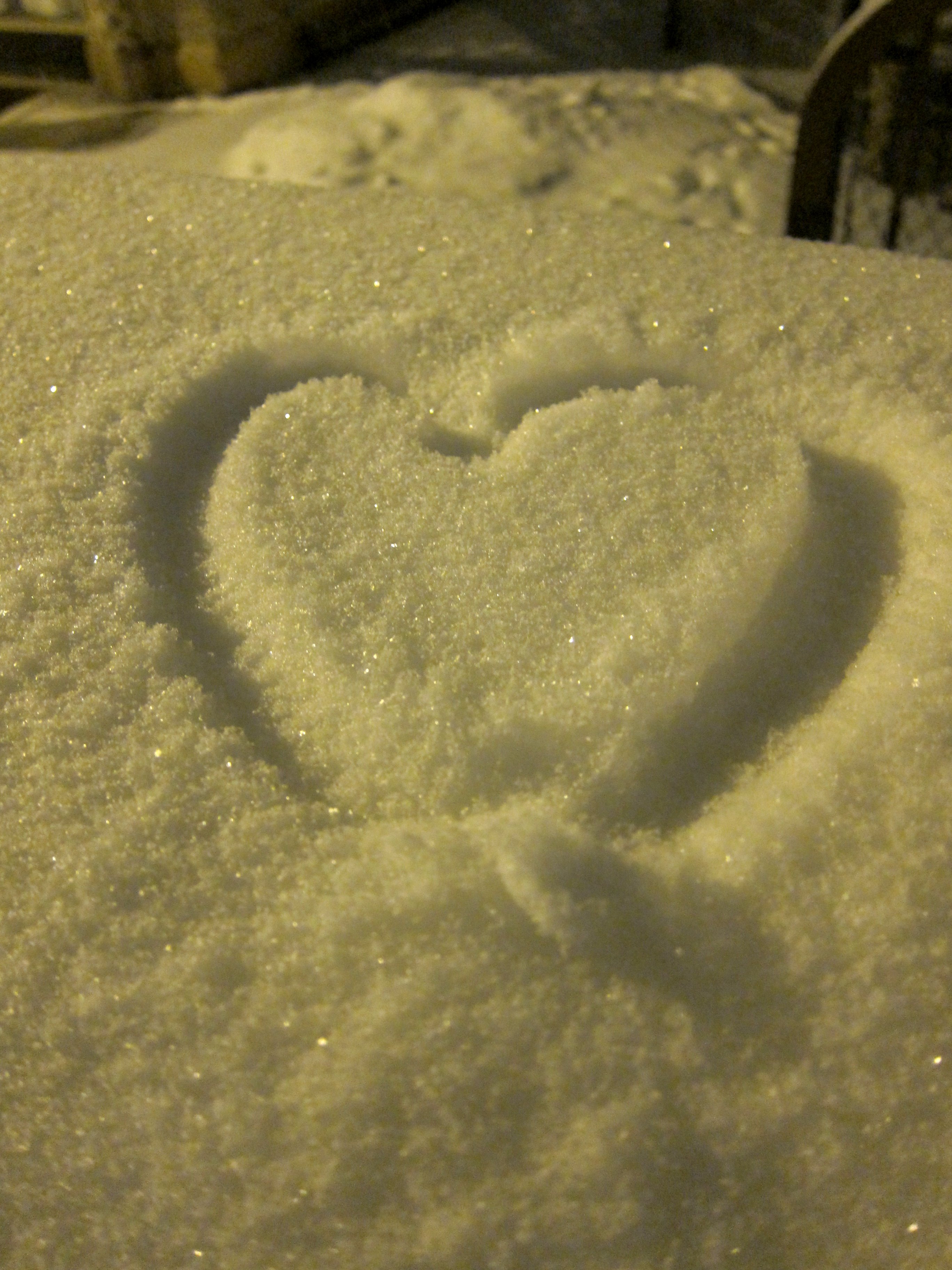 Snowy heart photo