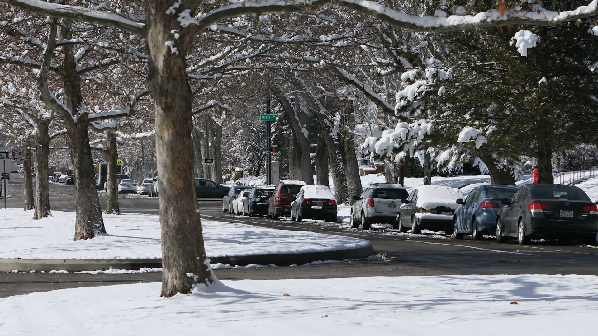 Winter Traffic Snowy Urban Street Hd 3636. Spring snow in Salt Lake ...