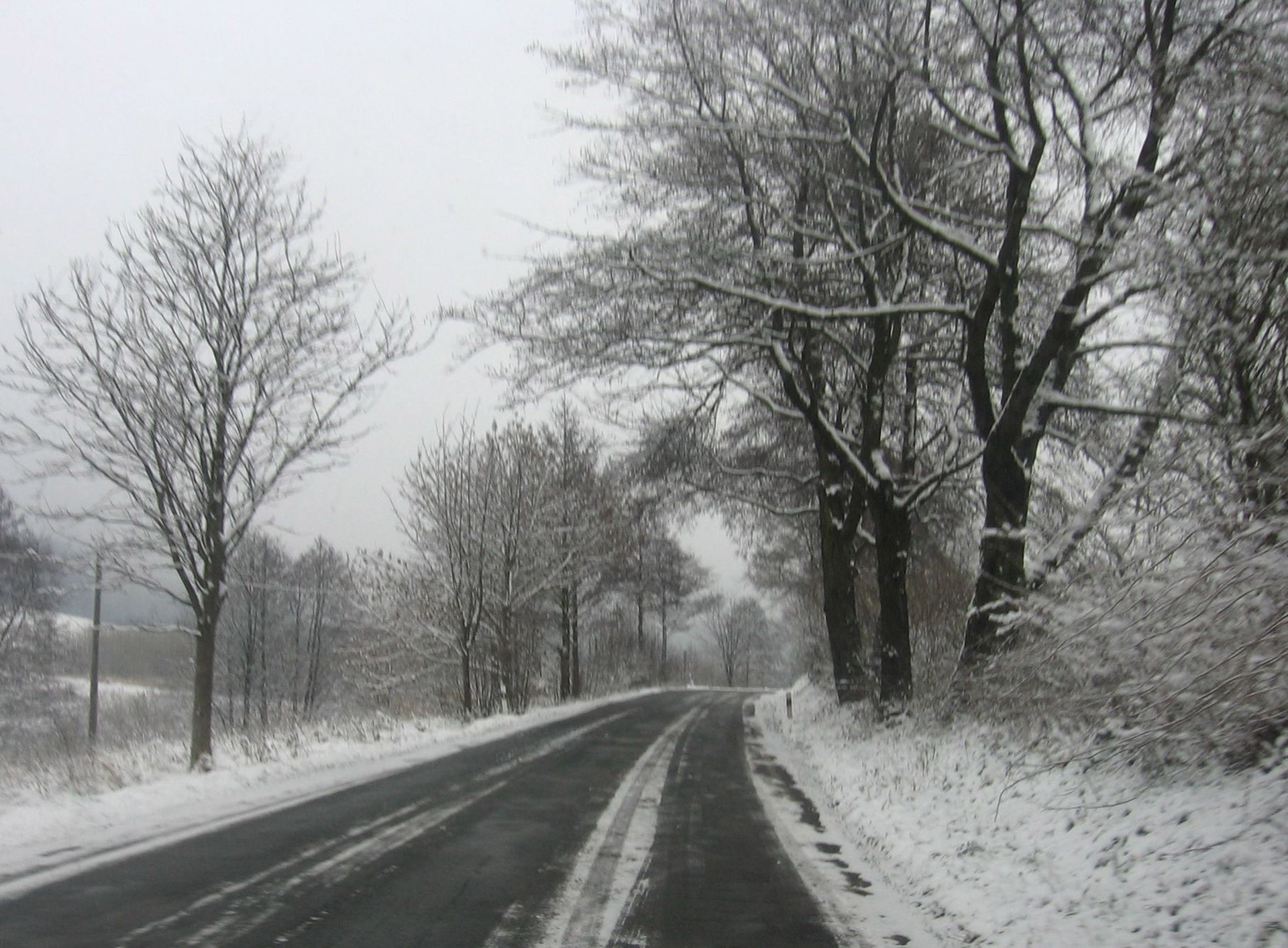 Snowy Road Free Stock Photo - Public Domain Pictures