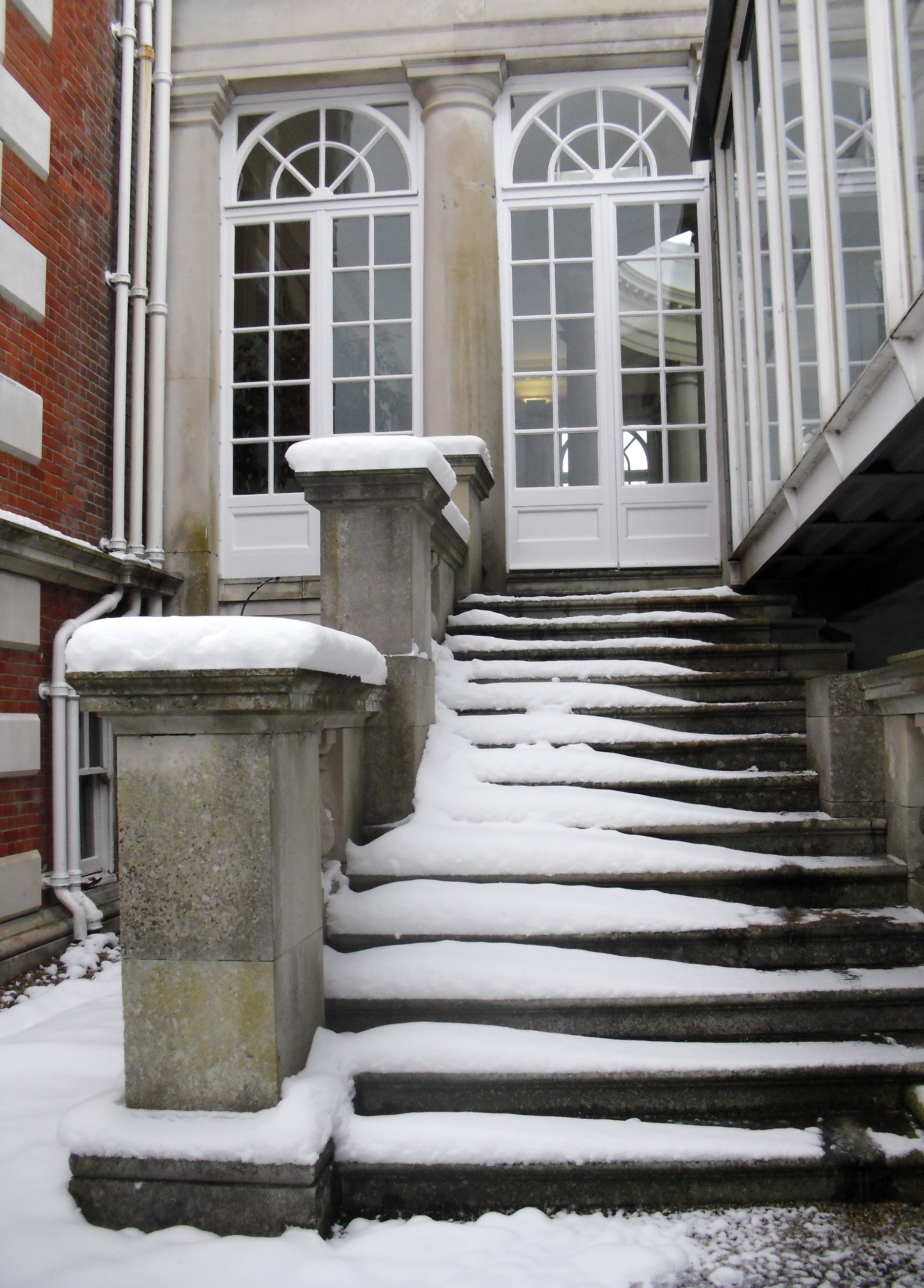 Steps up to Hursley House orangery | The Red Lines Page