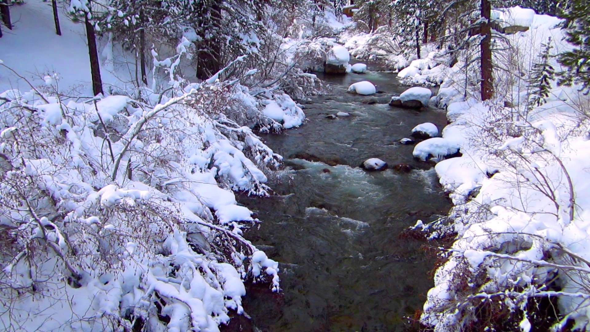 Snowy Mountain Stream - Natural Relaxation - YouTube