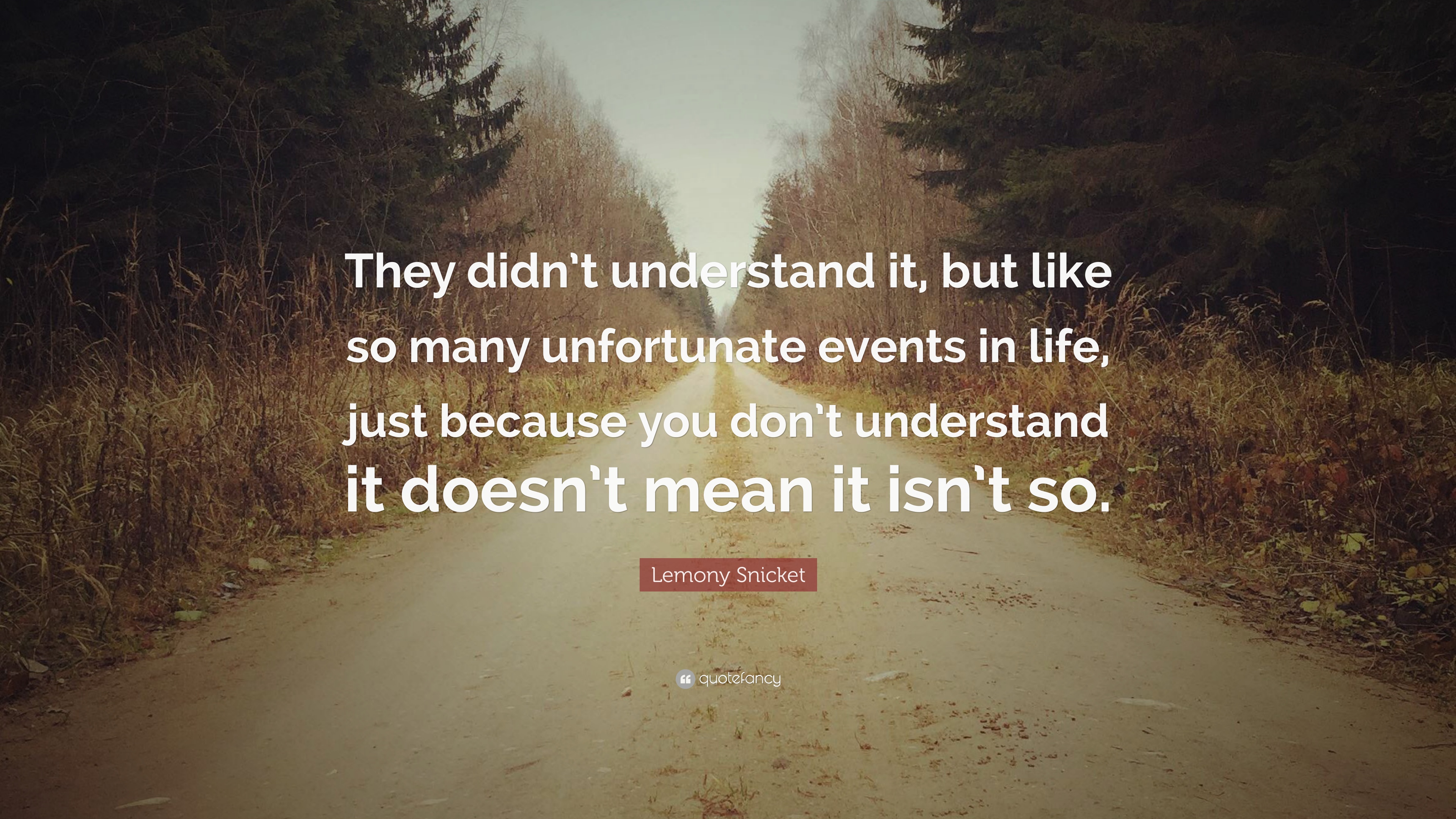 Lemony Snicket Quote: “They didn't understand it, but like so many ...