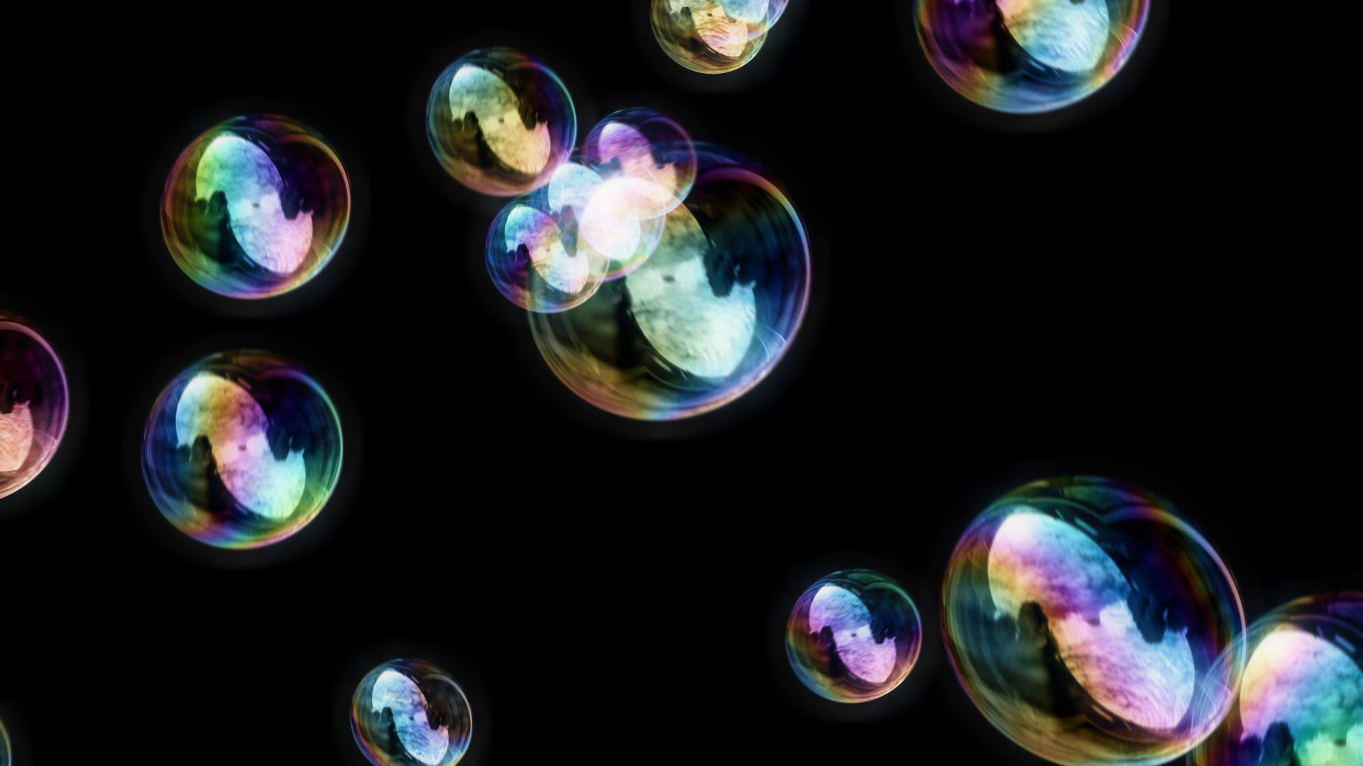 Soap Bubbles – Black Background | downloops – Creative Motion ...