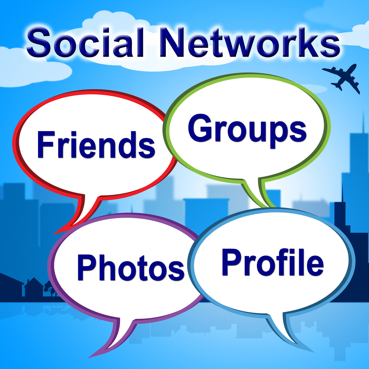 Social networks words shows blogging blogs and internet photo