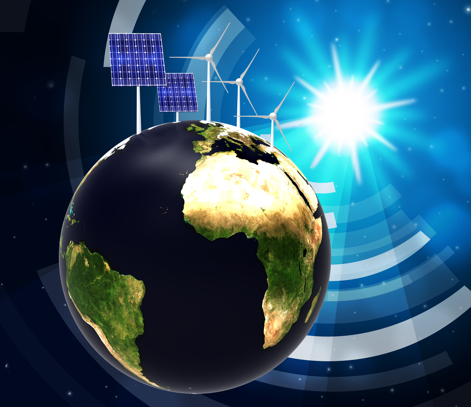 Solar panel indicates alternative energy and globalise photo