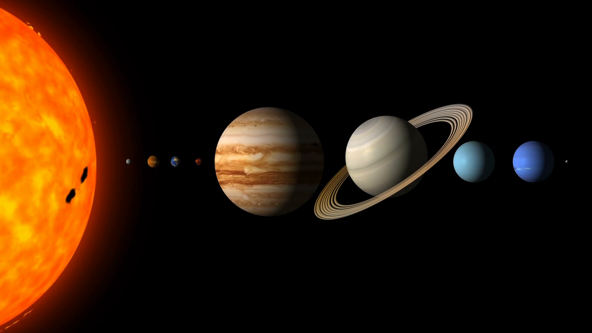 The Planets of the Solar System By Order Motion Background - Videoblocks