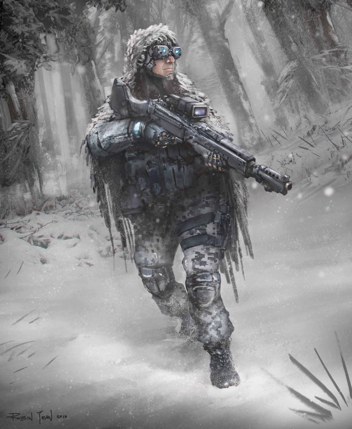 ArtStation - Daily Draw - Snow Soldier, Robin Tran