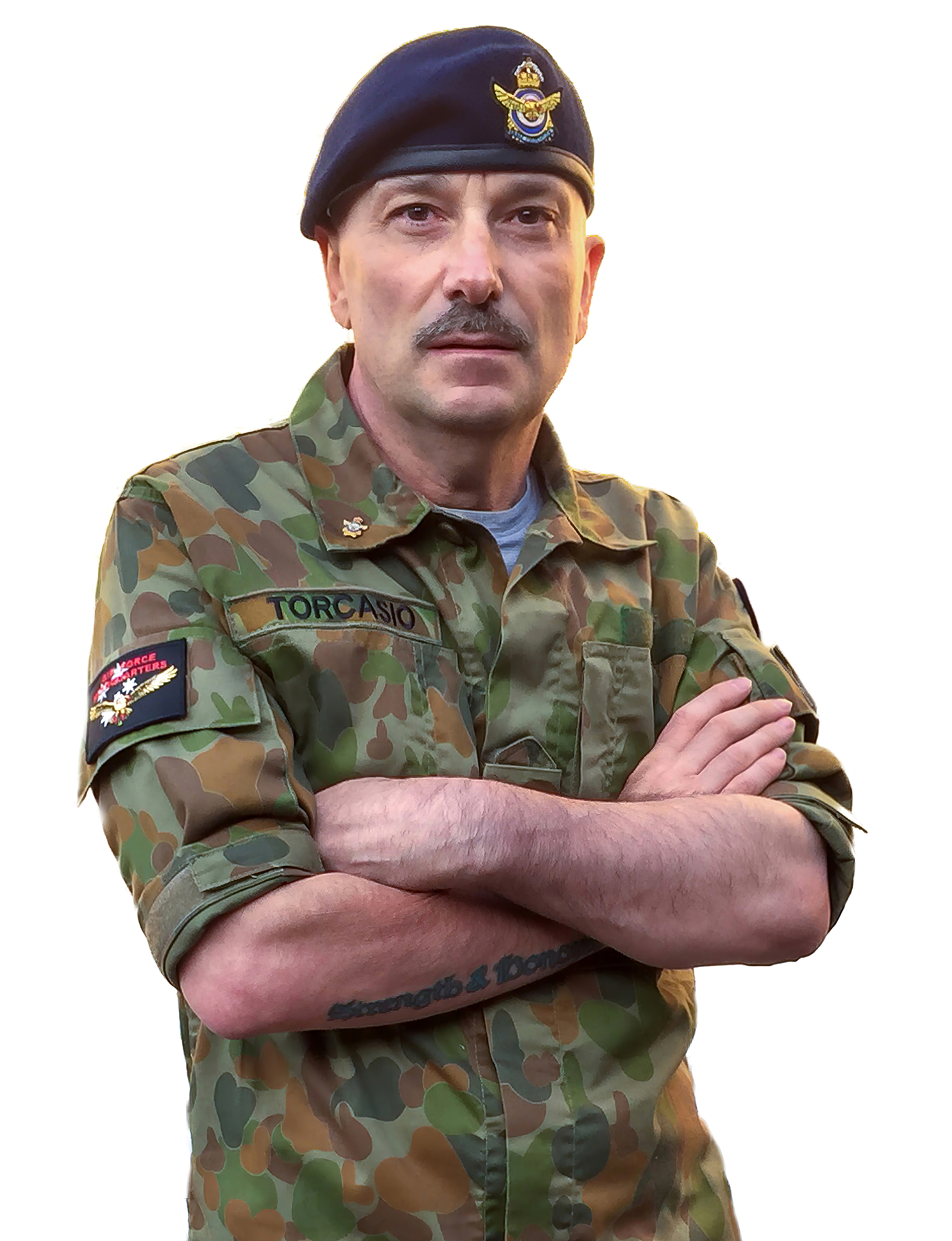 Soldier : Wearing Disruptive Pattern Camouflage Uniform and Beret Royal Australian Air Force , Soldier : Wearing Disruptive Pattern Camouflage Uniform and Beret Royal Australian Air Force 